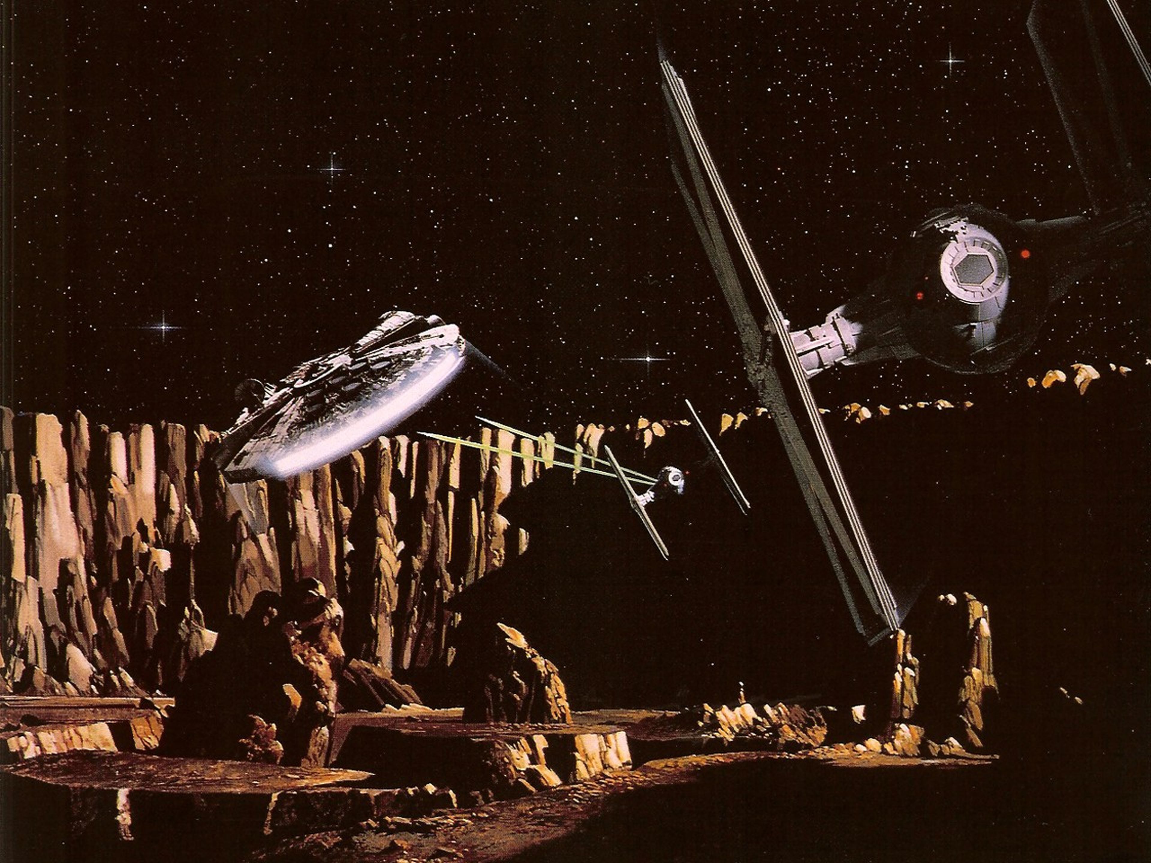 Star Wars- Persecución por el campo de asteroides