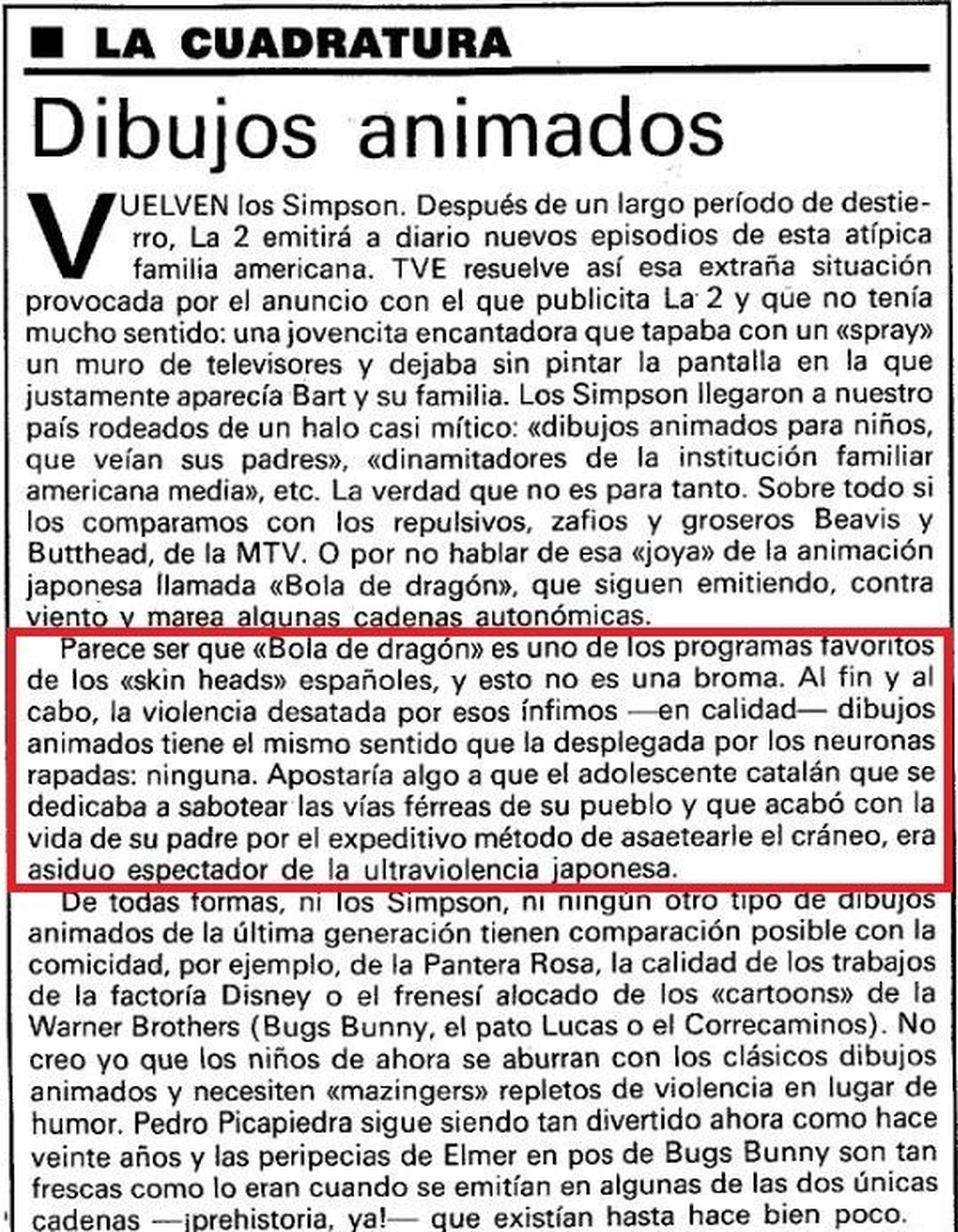 Así se atacaba Dragon Ball en los años 90 en España