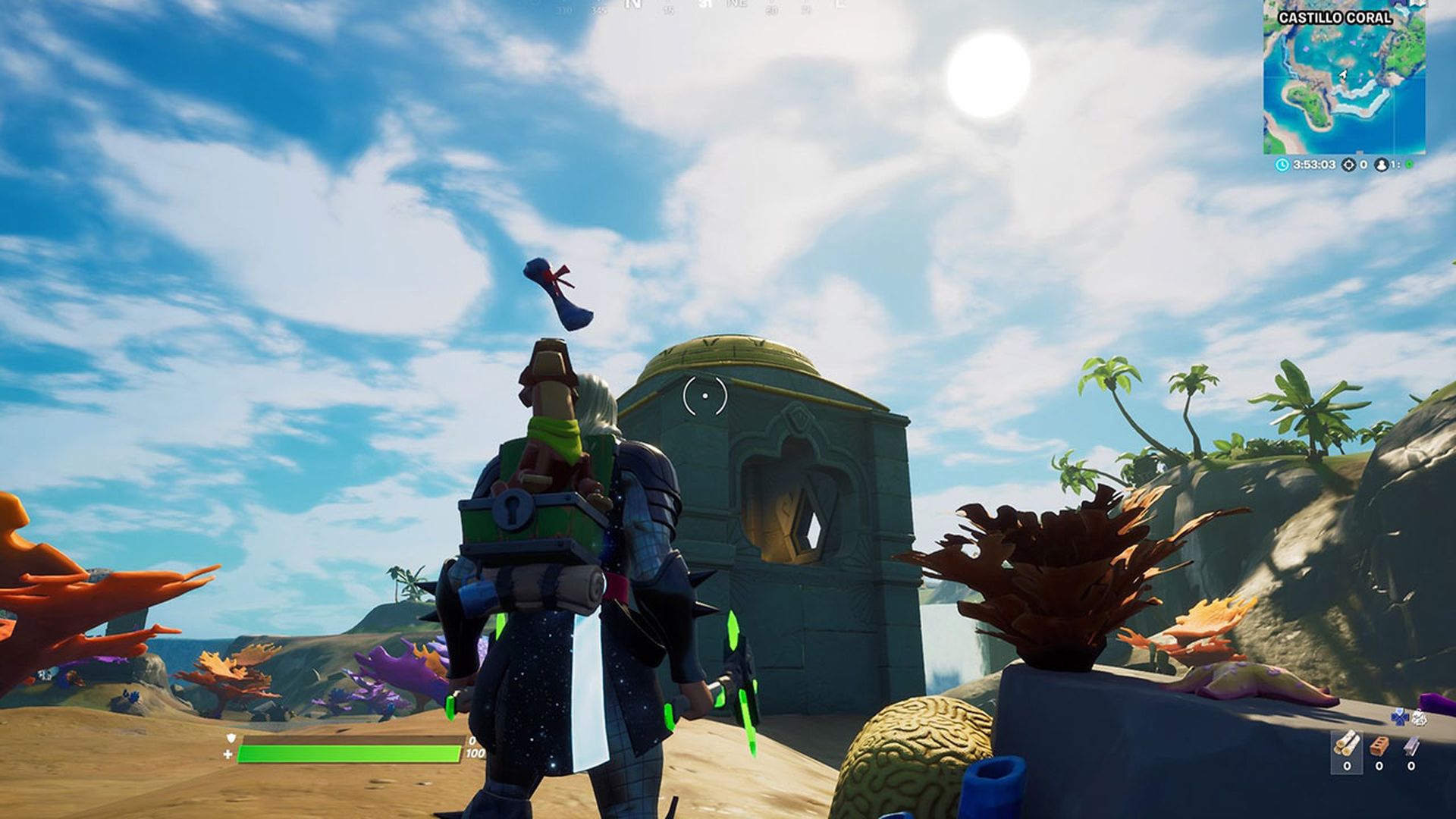 Reúne Círculos Flotantes En El Castillo Coral En Fortnite Temporada 4 Localizaciones