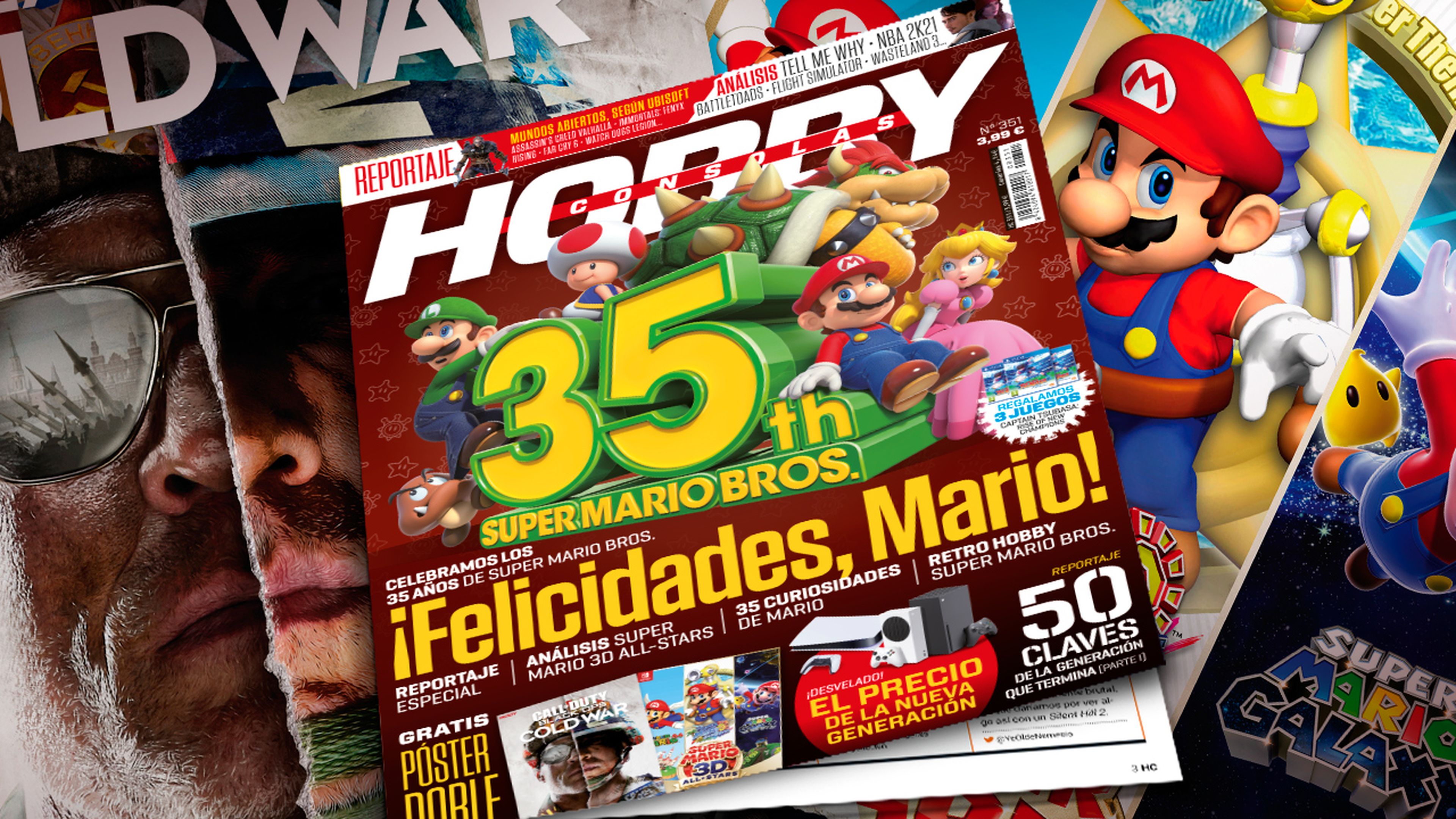 Hobby Consolas 351, a la venta con pósters de Super Mario 3D All-Stars y Call of Duty: Black Ops Cold War