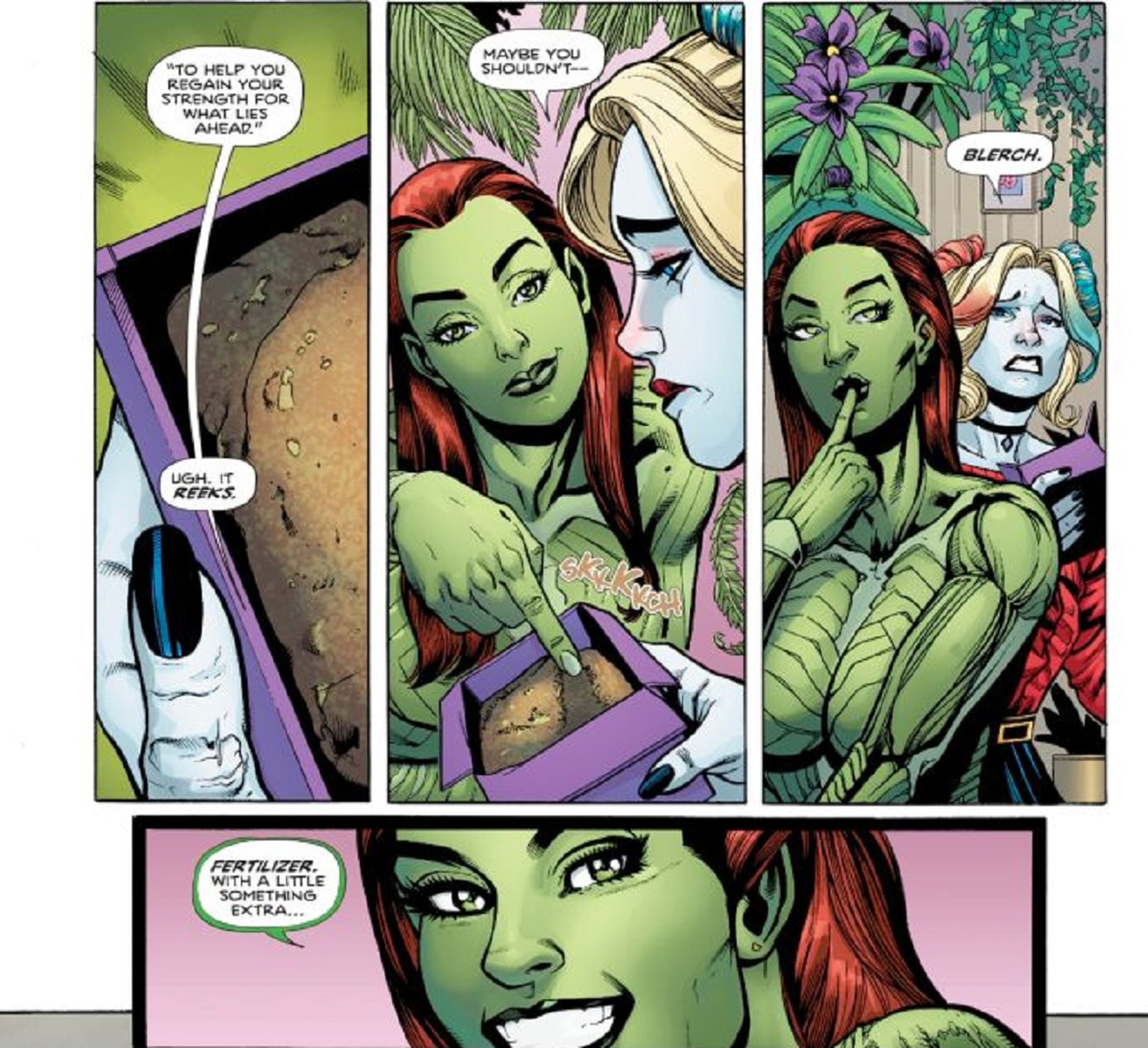 Viñetas de Harley Quinn y Hiedra Venenosa (DC Comics)