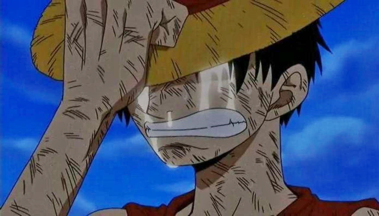 Luffy llorando