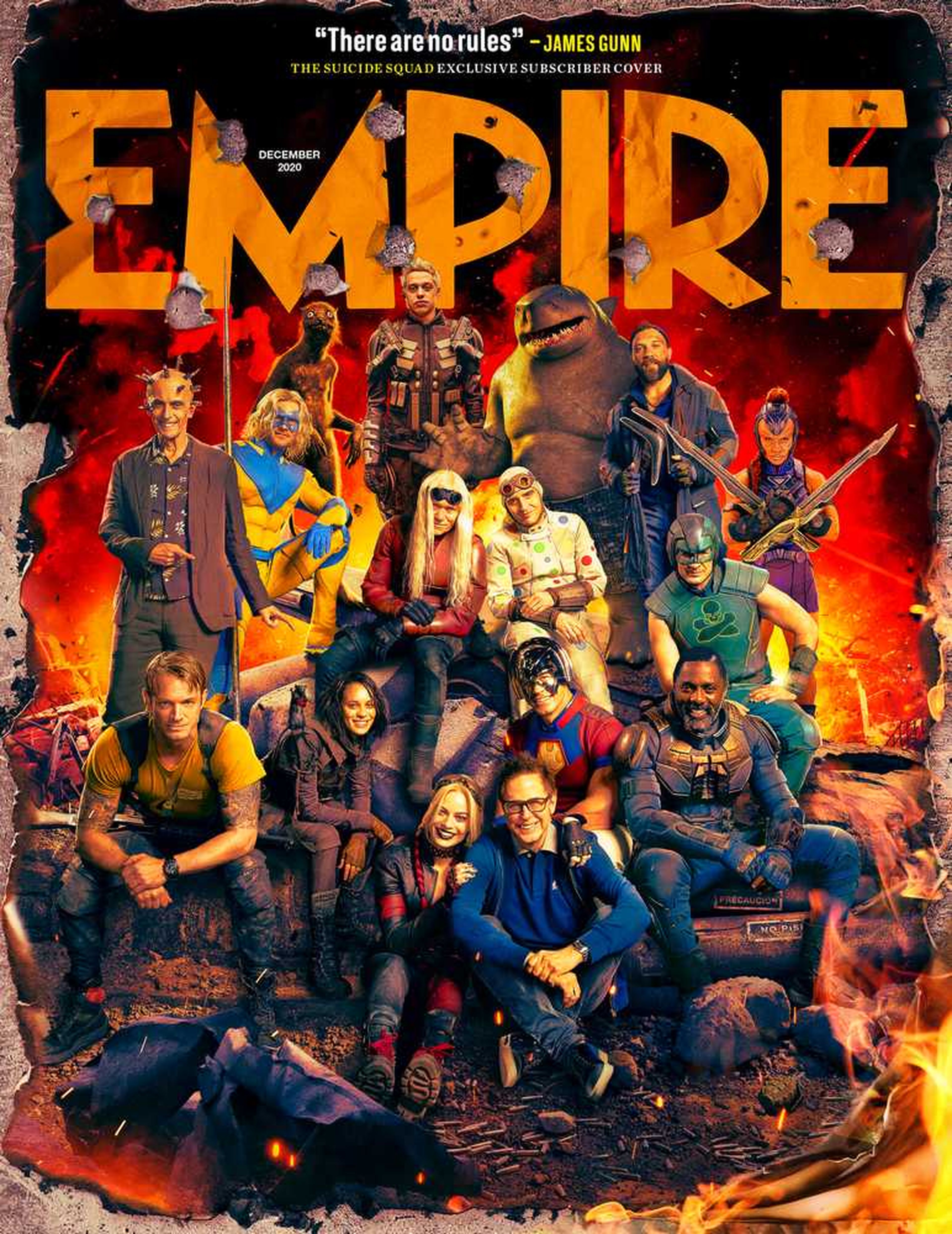 Portada de la revista Empire con el Escuadrón Suicida de James Gunn
