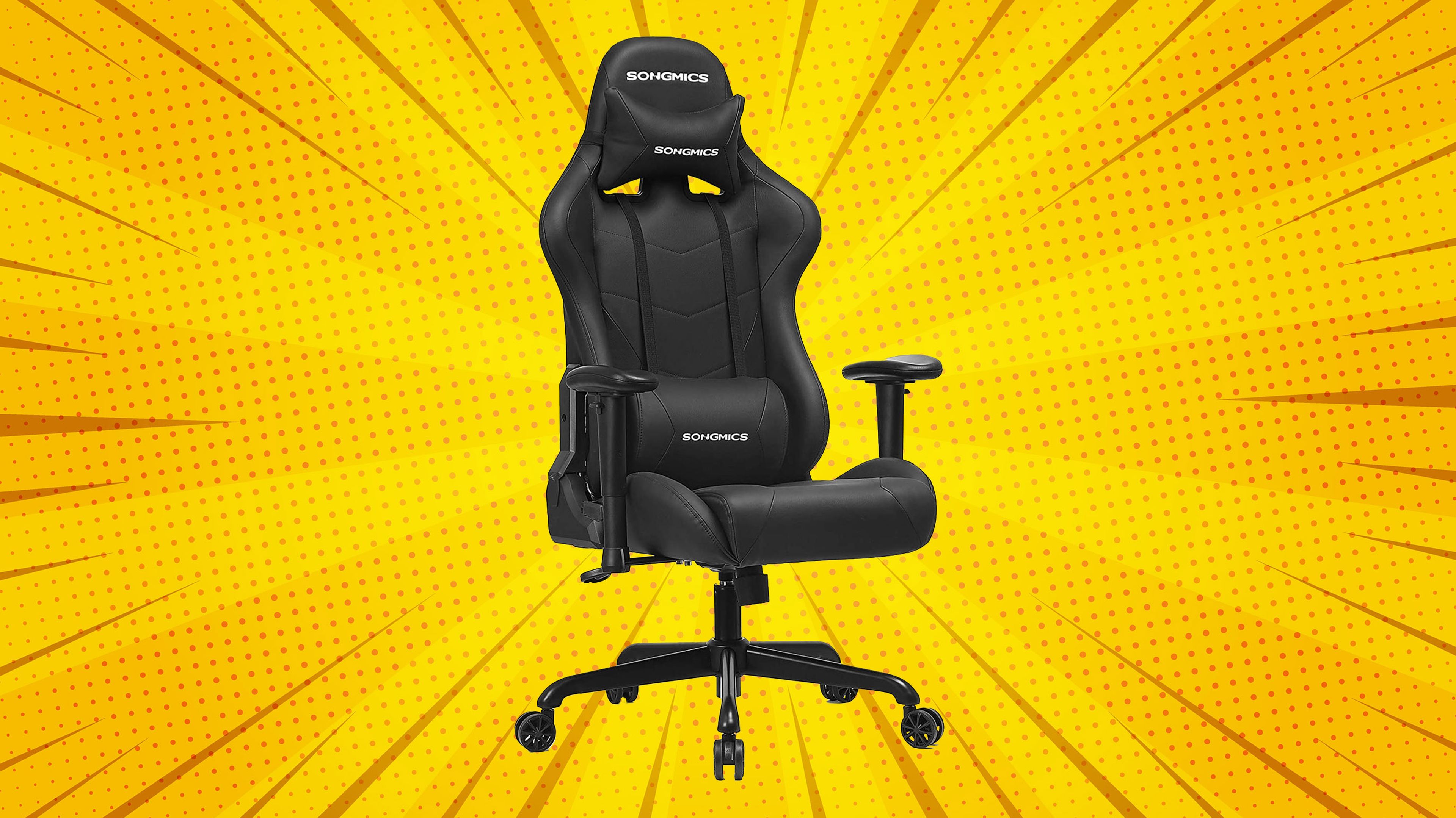 Esta silla gaming Songmics aguanta hasta 150 kilos y te mantiene en buena  postura por 130€