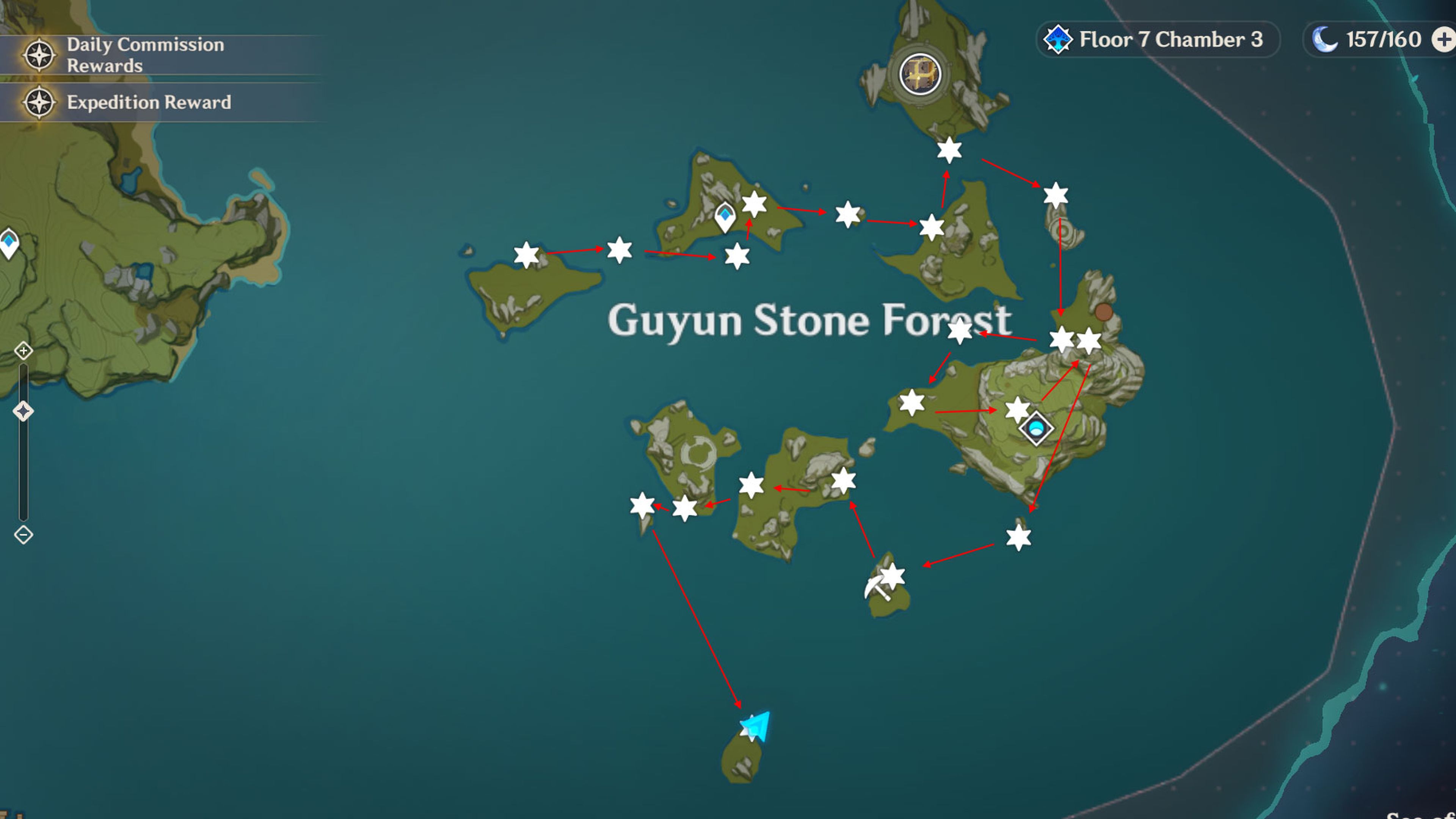 Genshin Impact - Mapas fragmentos meteorito