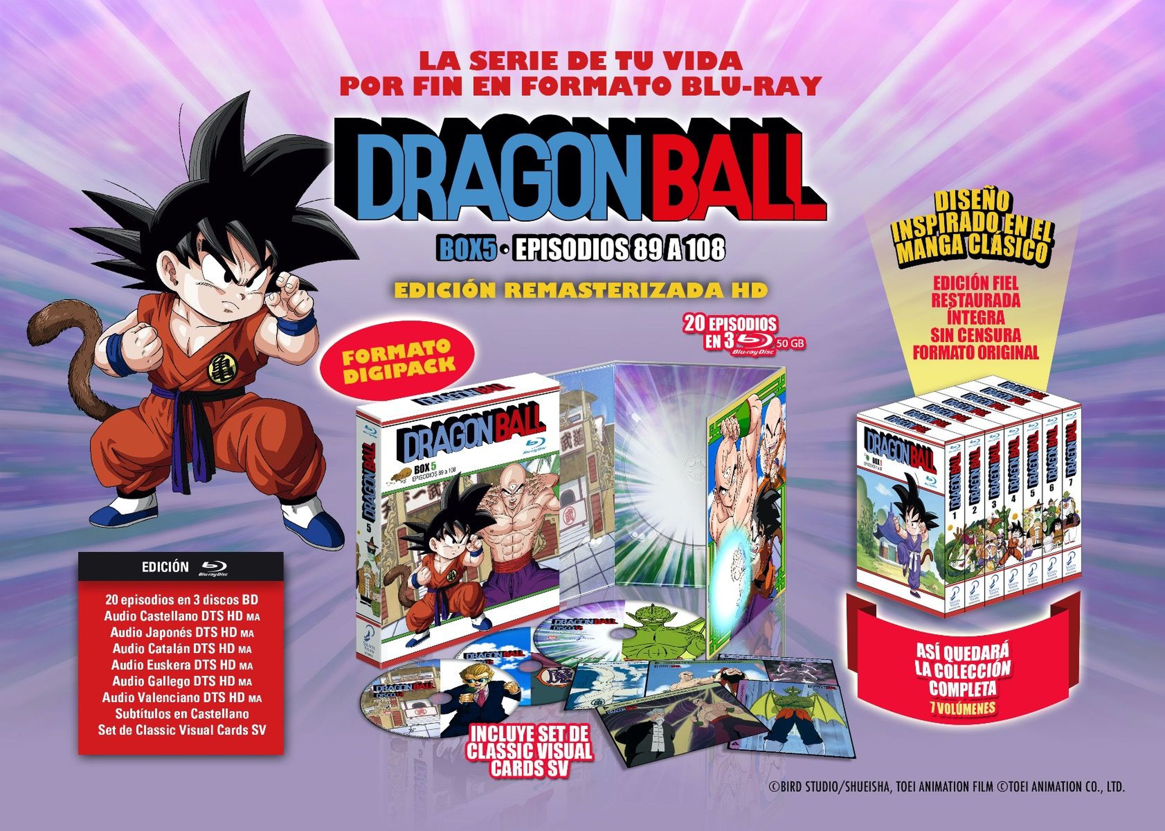 Dragon Ball - Portada y fecha de lanzamiento del Box 5 de la serie en Blu-ray