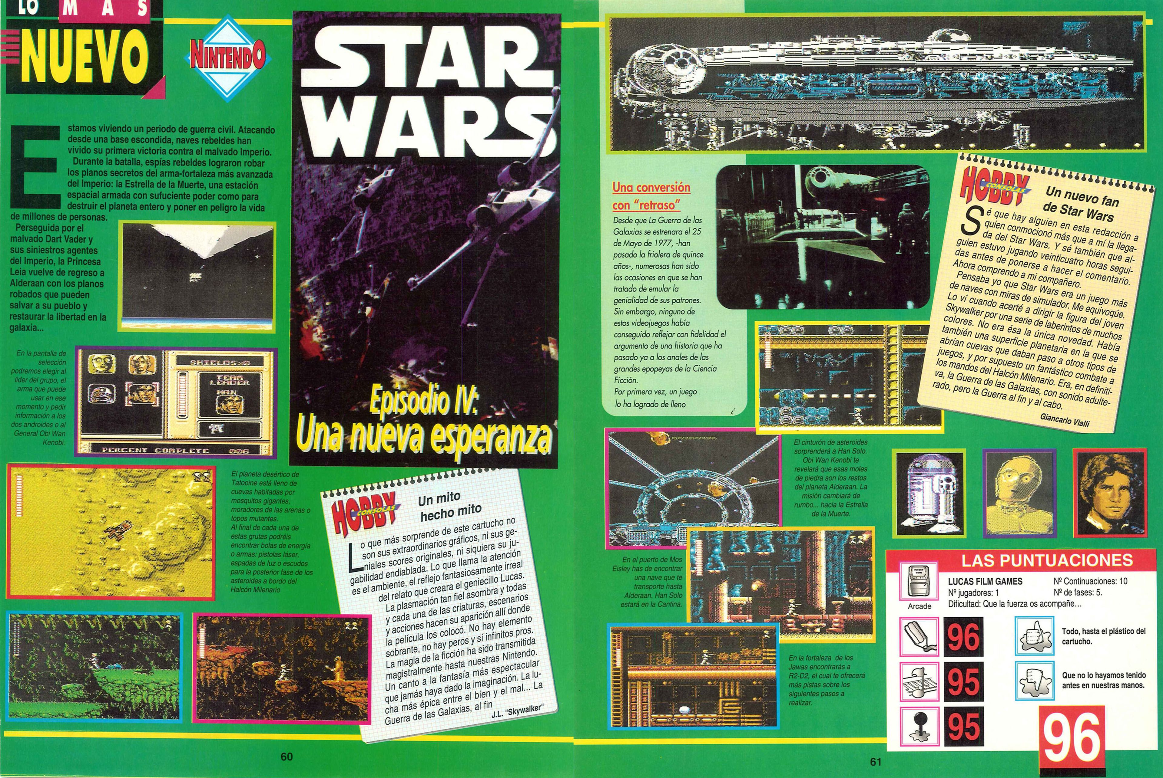 Análisis Star Wars NES en Hobby Consolas