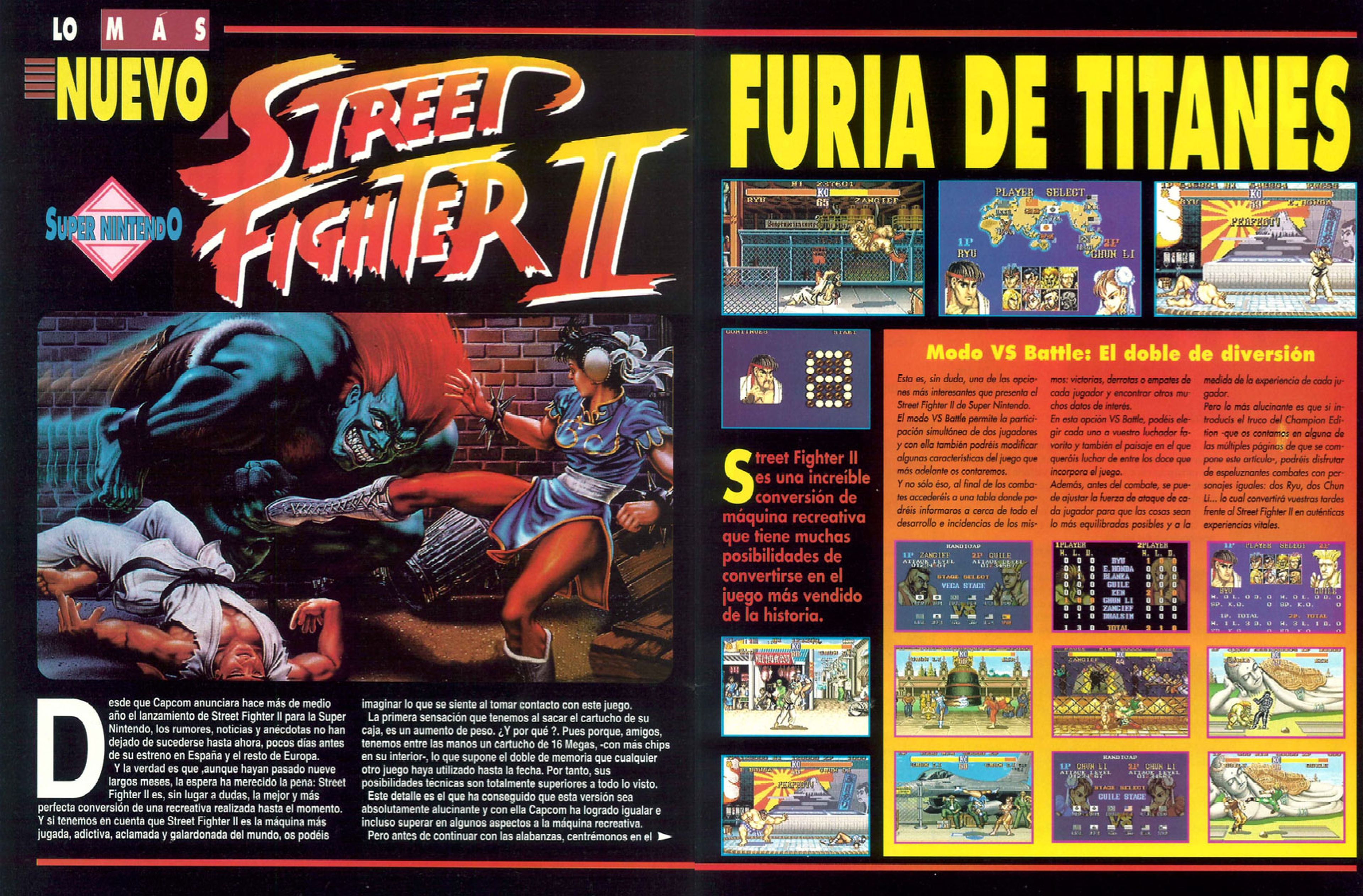 Análisis de Street Fighter II en Hobby Consolas