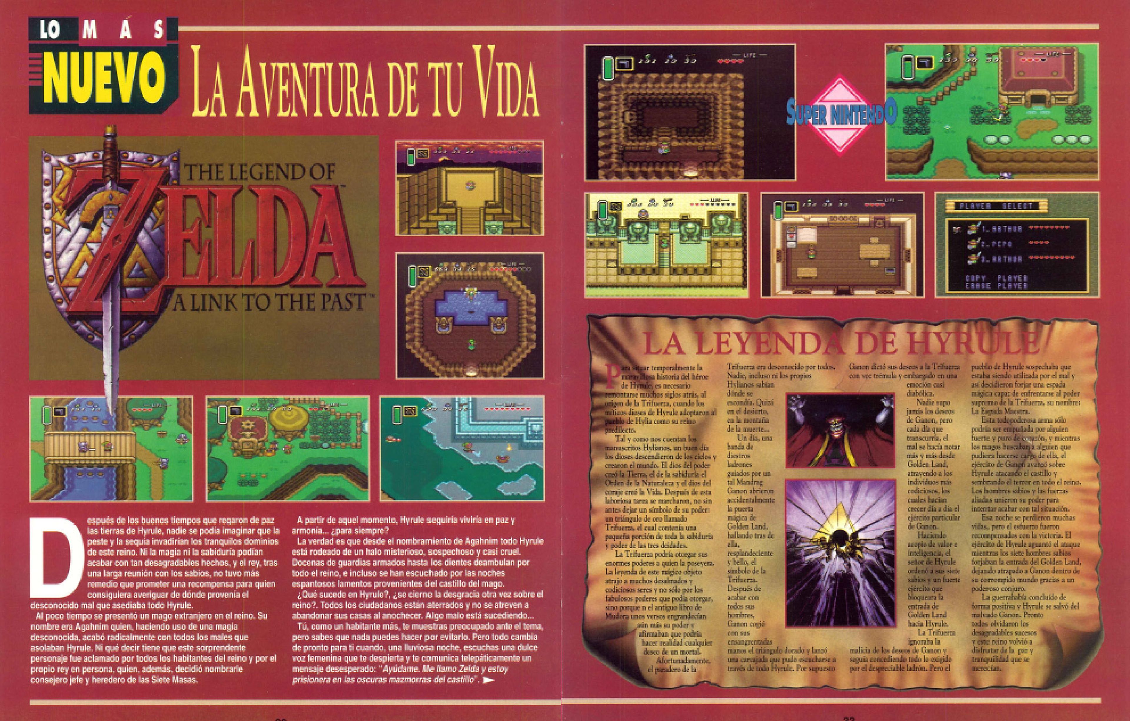 Análisis de Zelda A Link To te Past en Hobby Consolas 16