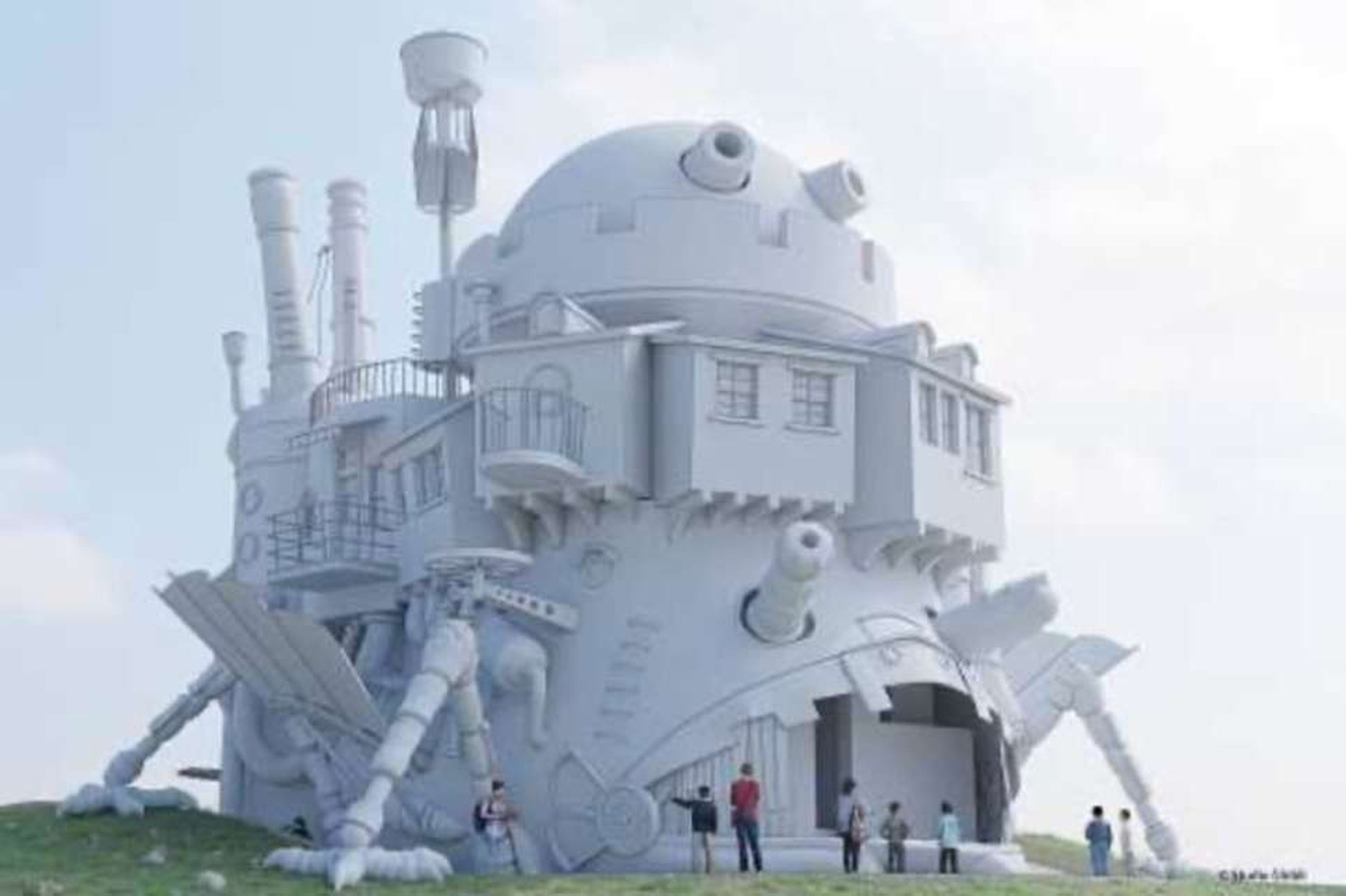 El castillo ambulante - Arte conceptual del parque temático de Studio Ghibli