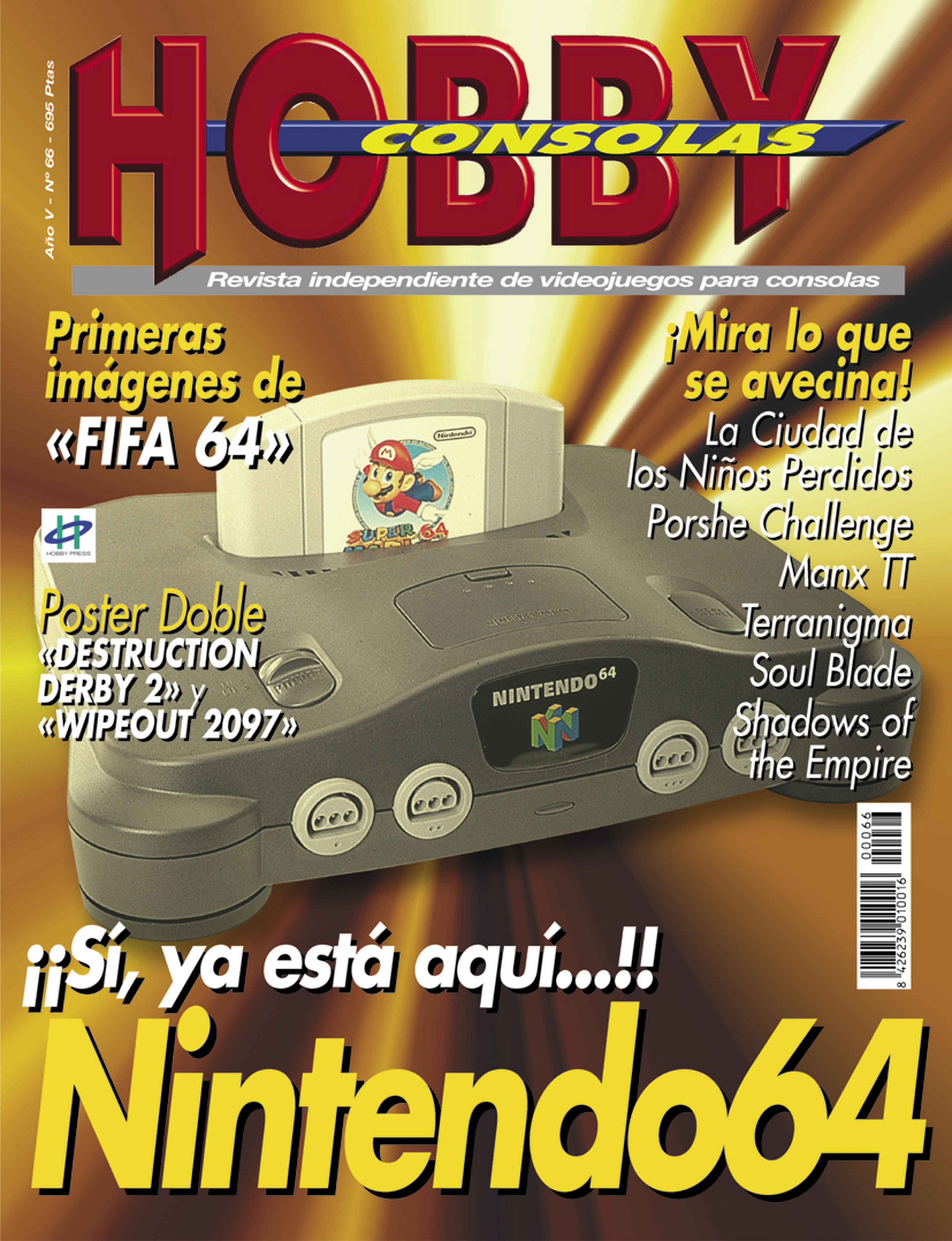 Portada de Hobby Consolas 66: Nintendo 64