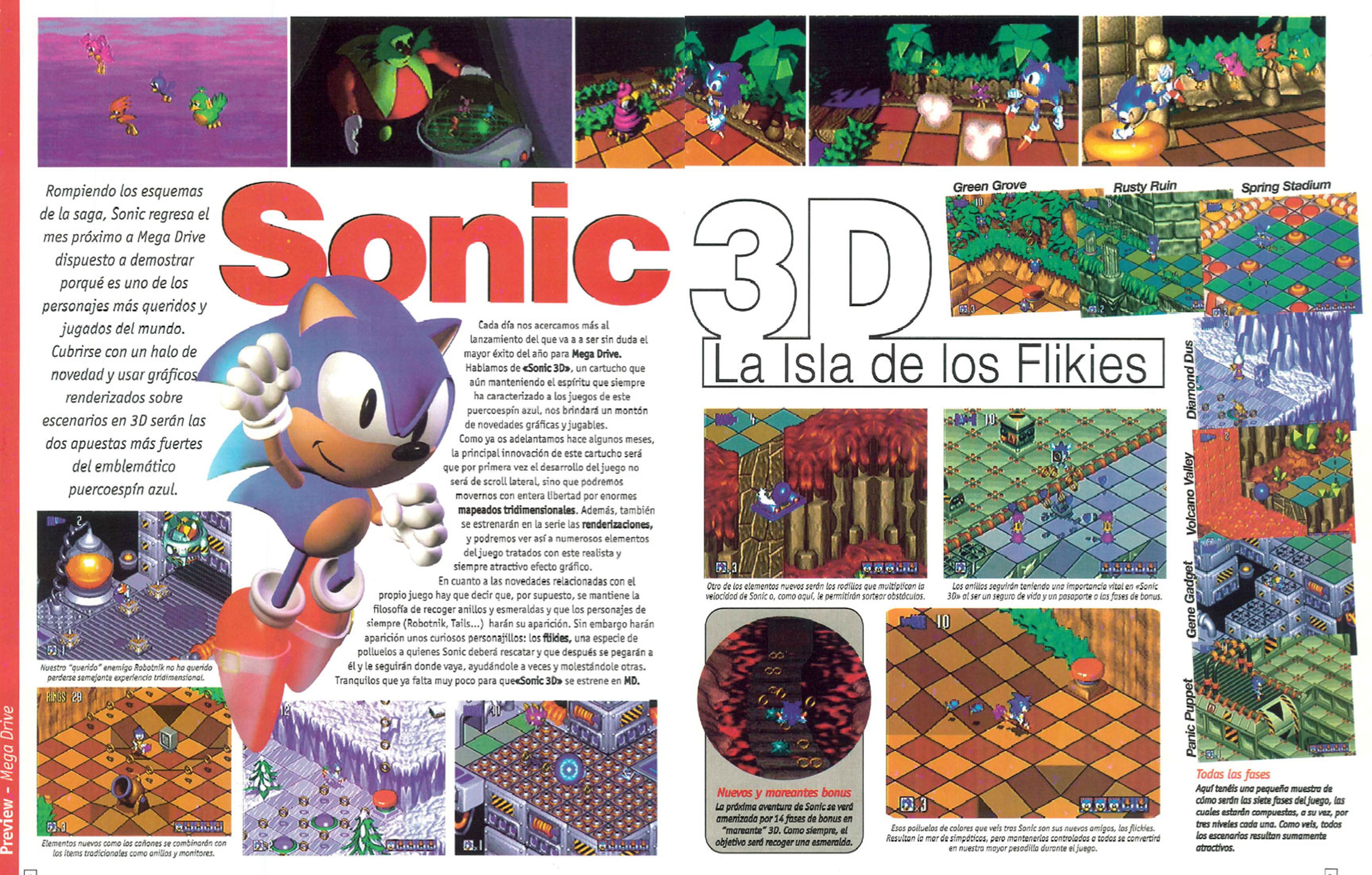 Avance Sonic 3D en Hobby Consolas