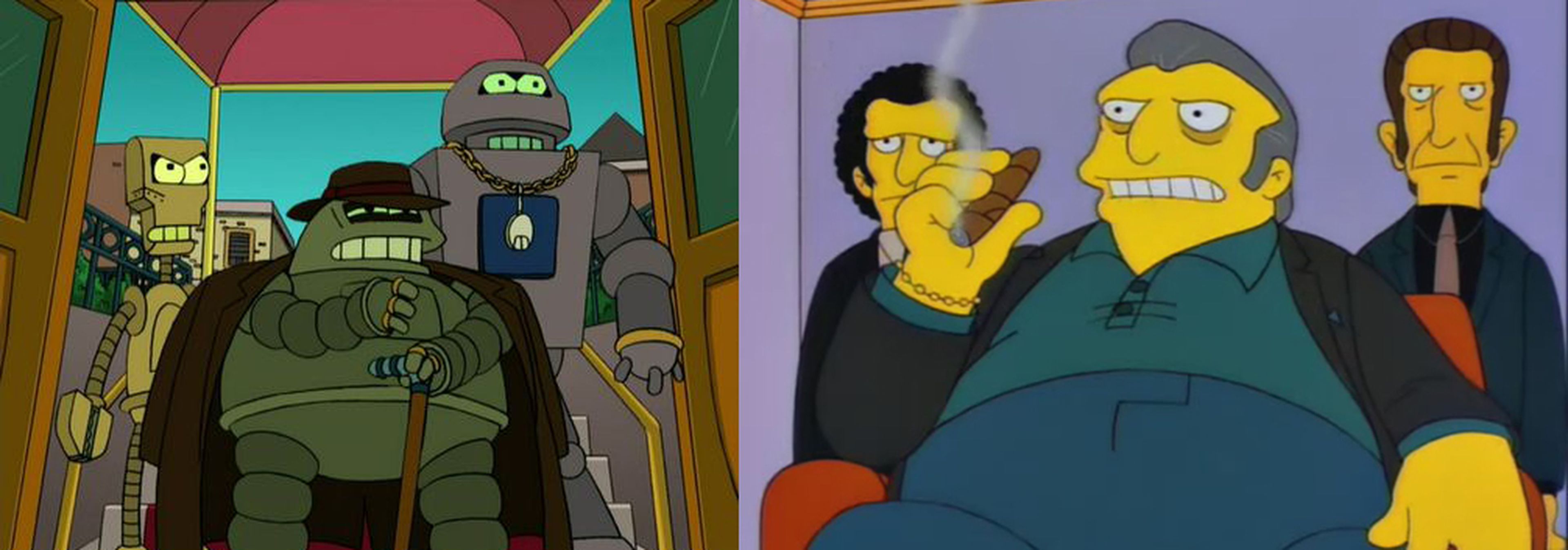 Donbot (Futurama) y Tony el Gordo (Simpson)