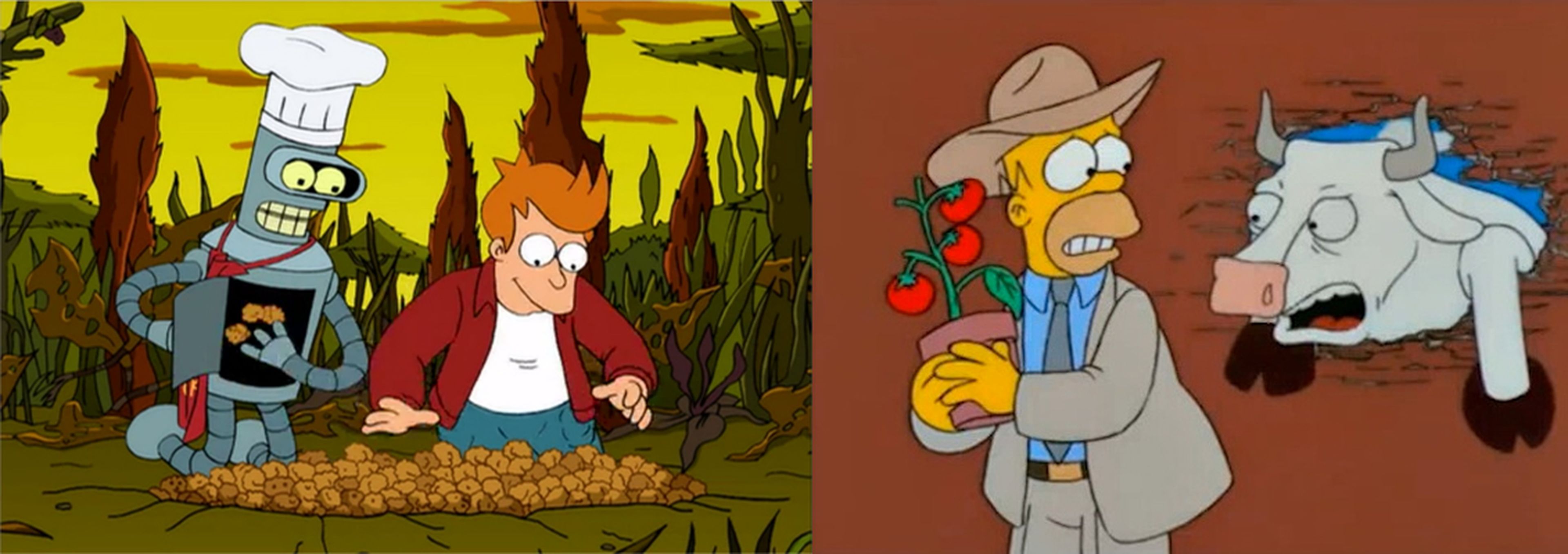 Popplers (Futurama) y Tomacco (Los Simpson)
