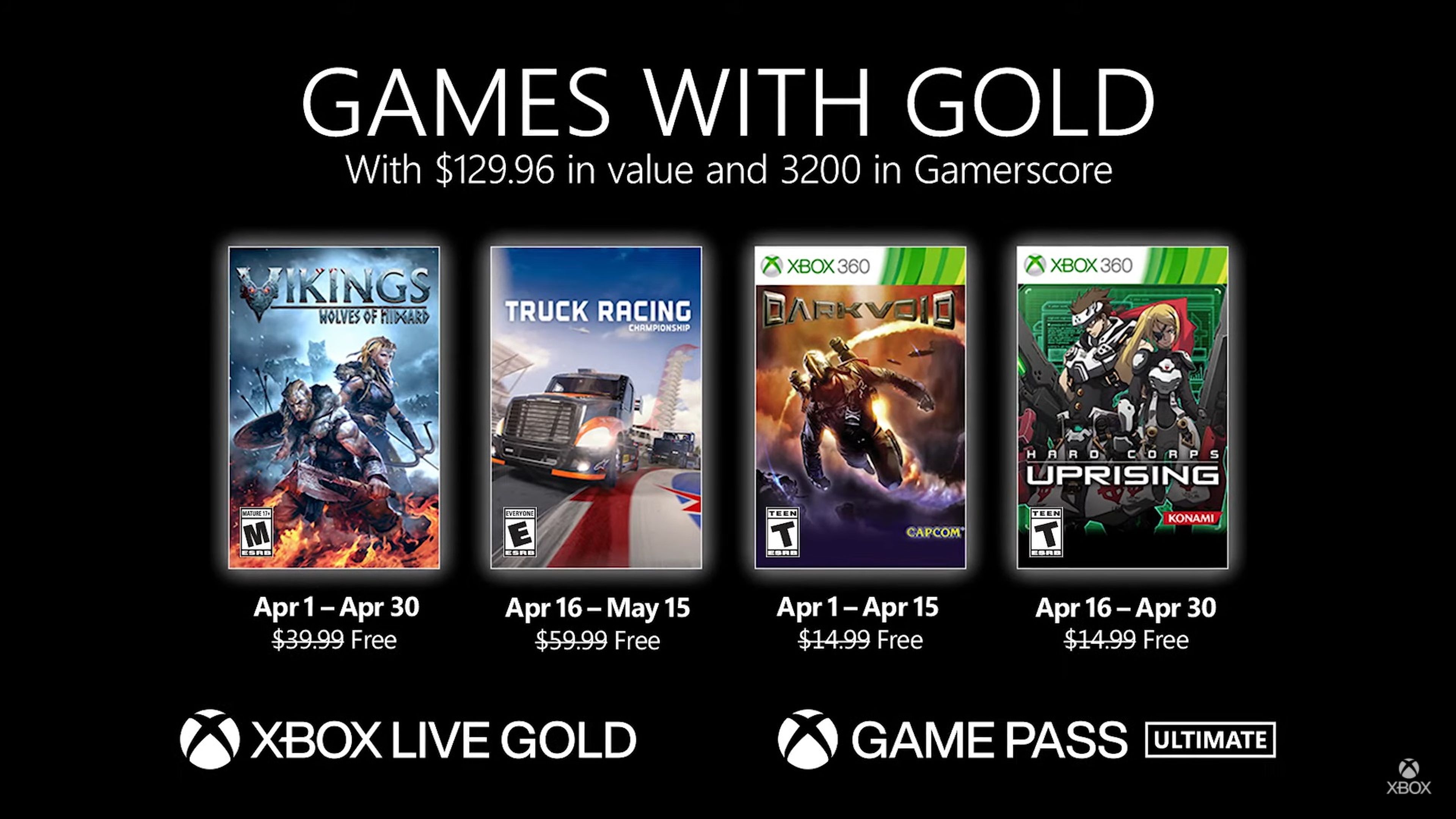 Xbox Games with Gold abril 2021