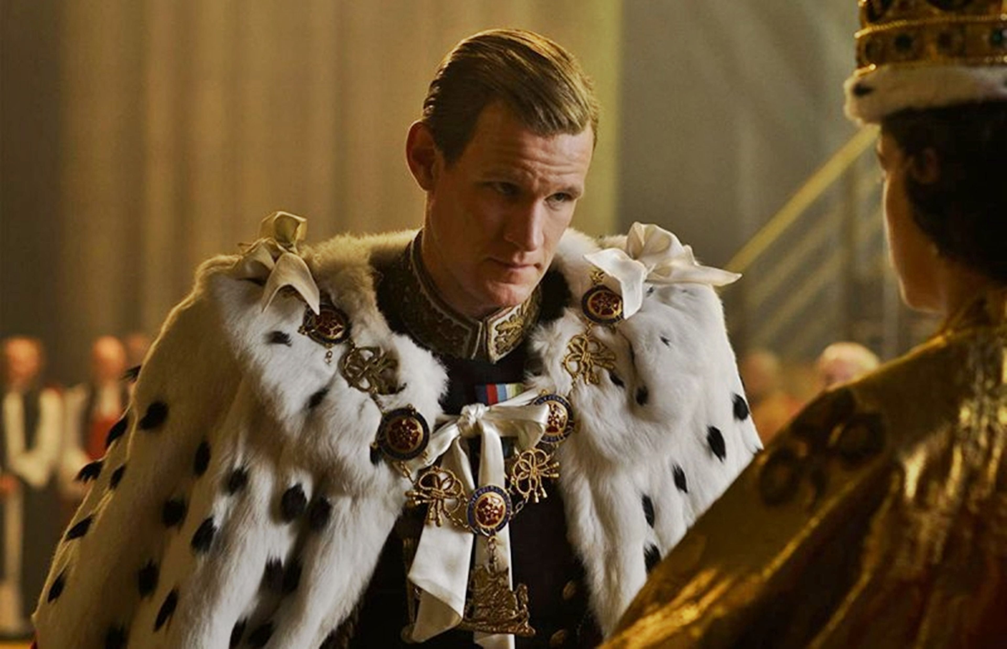 Matt Smith como Felipe de Edimburgo en la serie The Crown