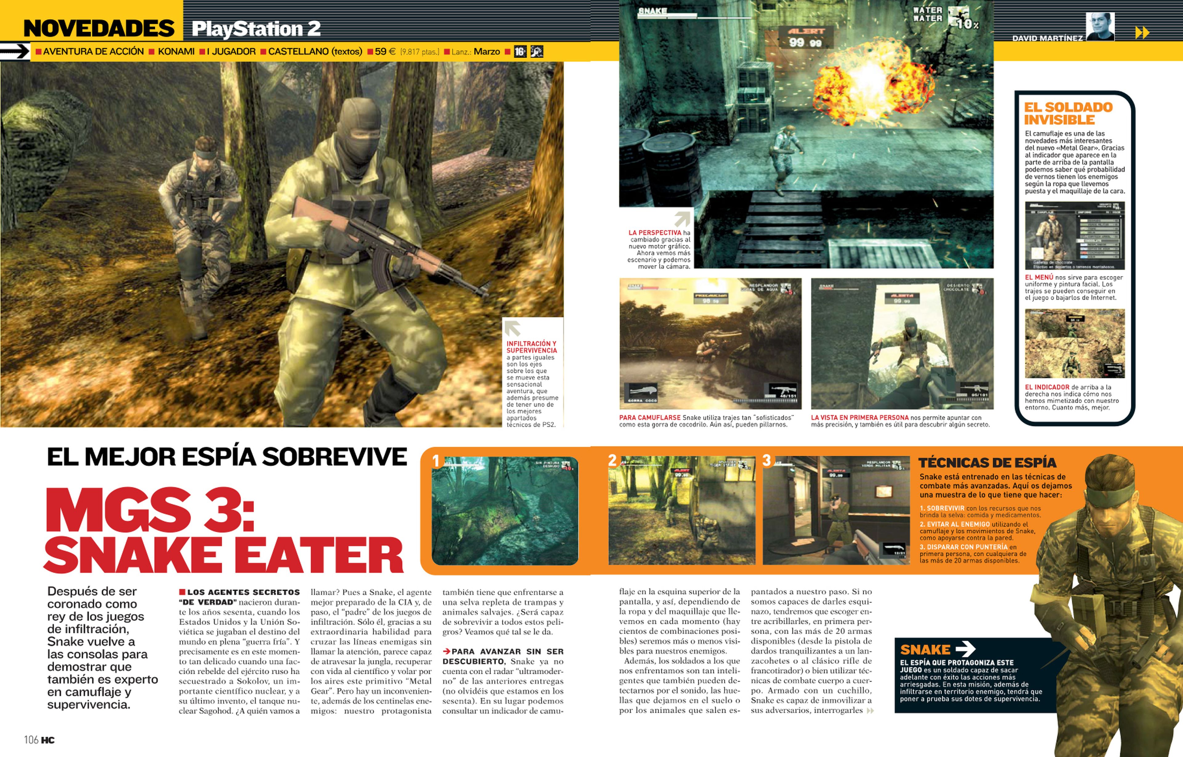 Análisis Metal Gear Solid 3 en Hobby Consolas