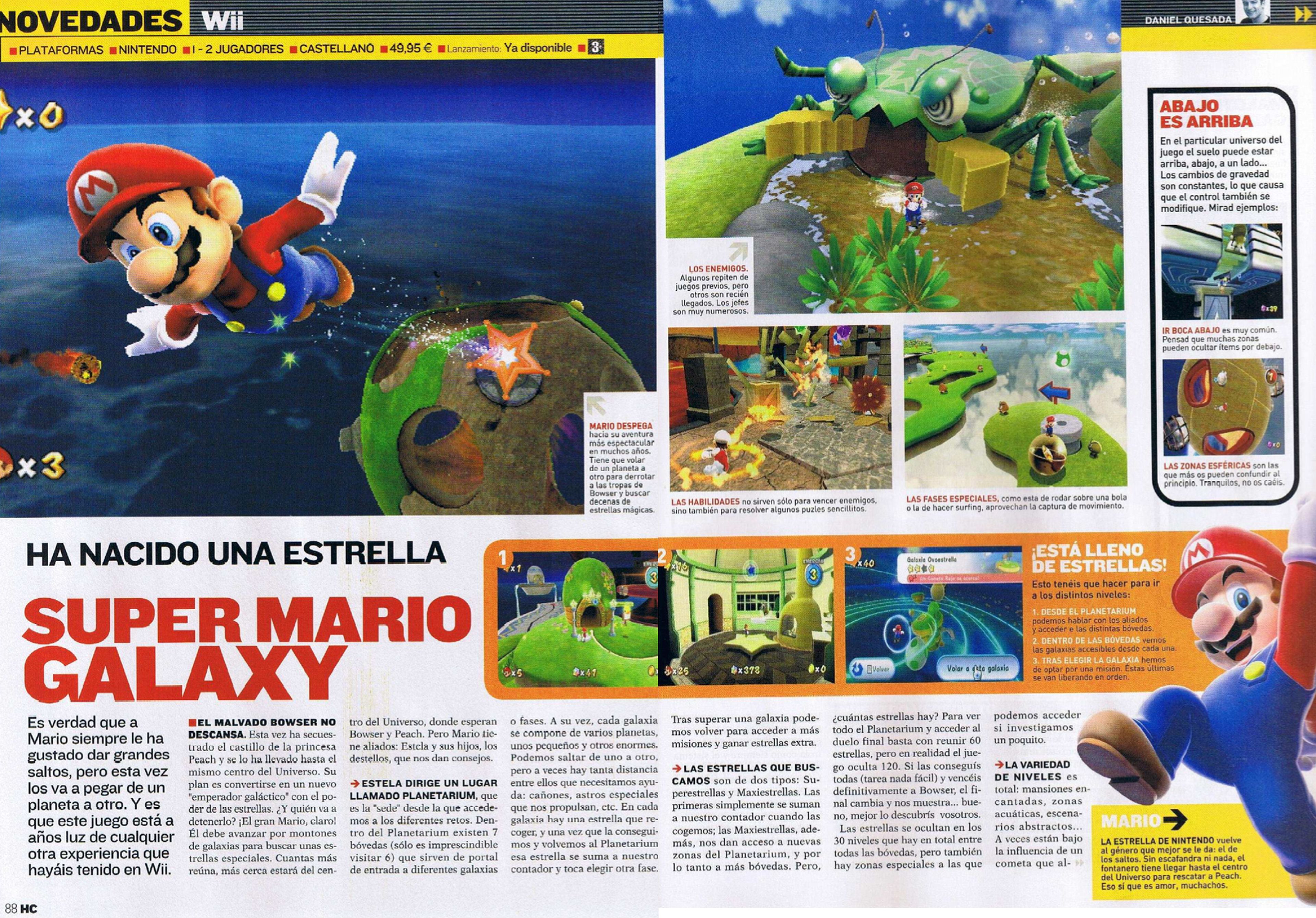 Análisis Mario Galaxy en Hobby Consolas