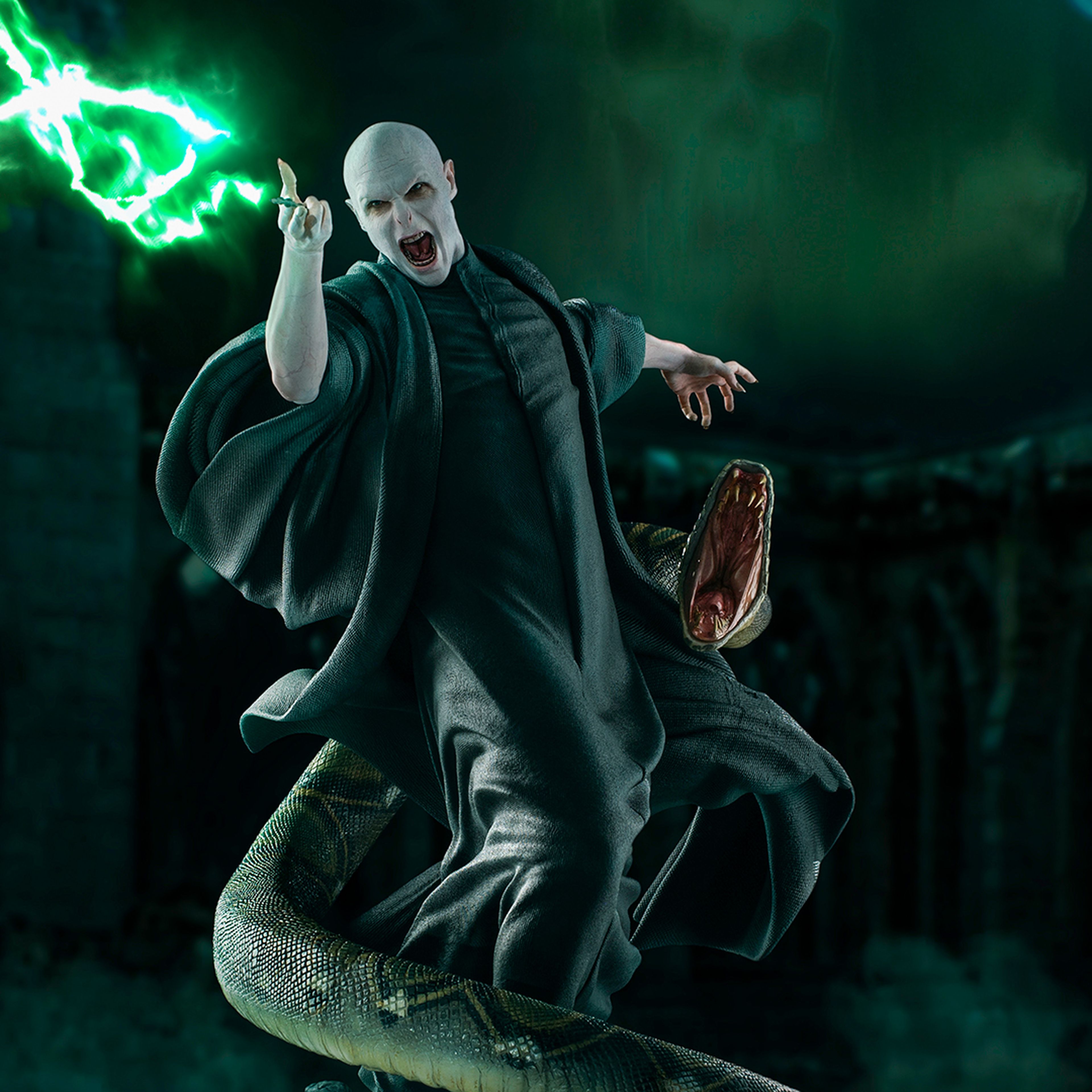 Harry Potter - Figura de Voldemort y Nagini de Iron Studios