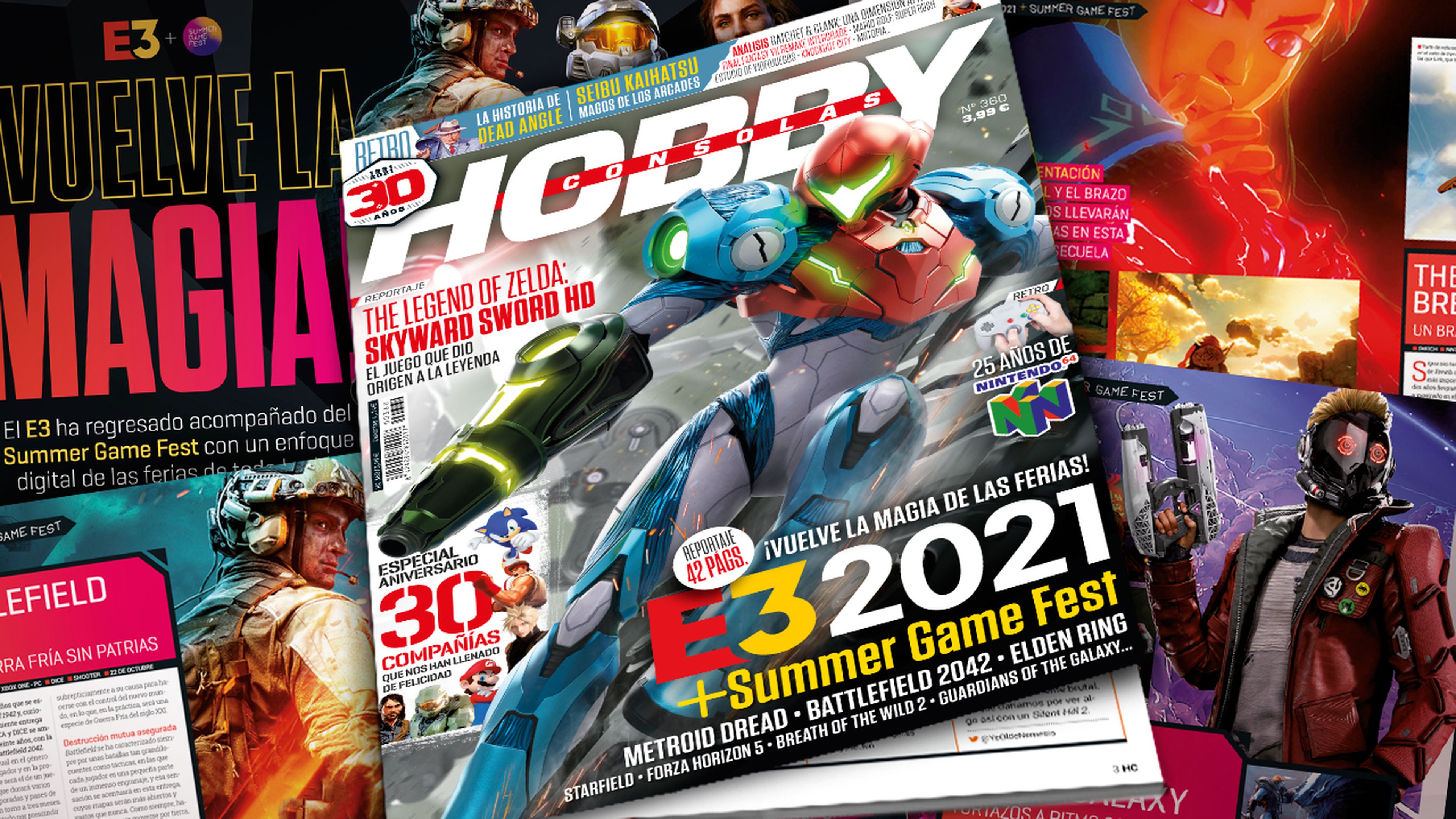Hobby Consolas 360, a la venta con Metroid Dread en portada y megarreportaje del E3