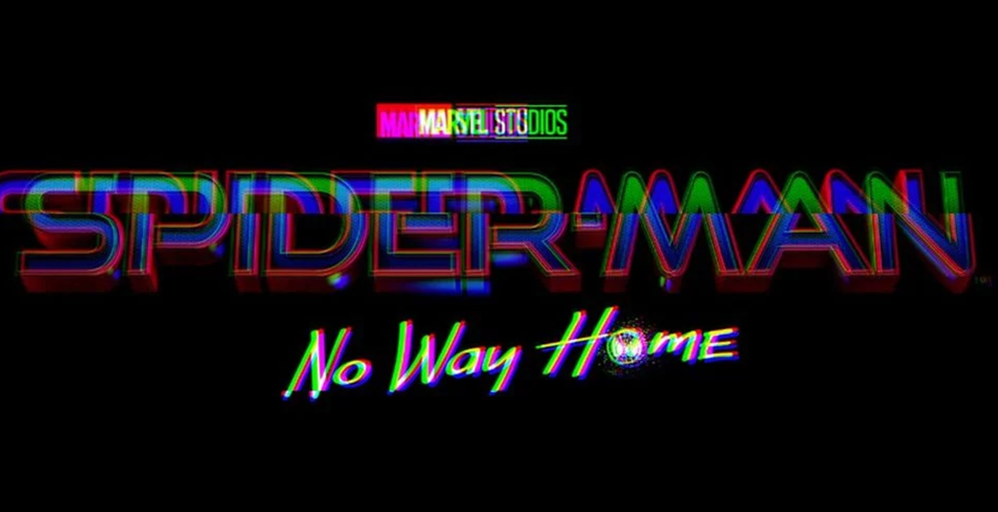 Logo de Spider-Man No Way Home con el efecto de Spider-Man Un nuevo universo