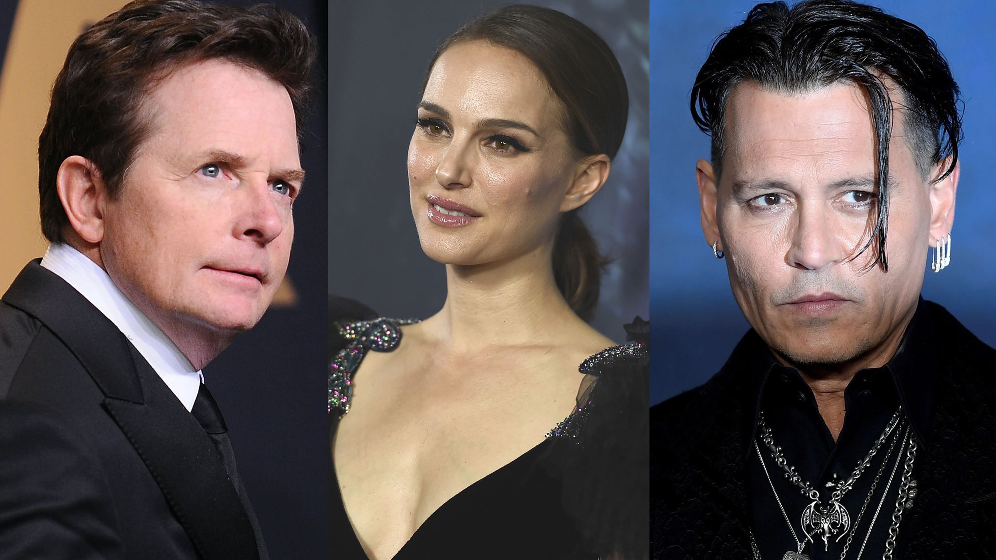 Michael J Fox, Natalie Portman y Johnny Depp