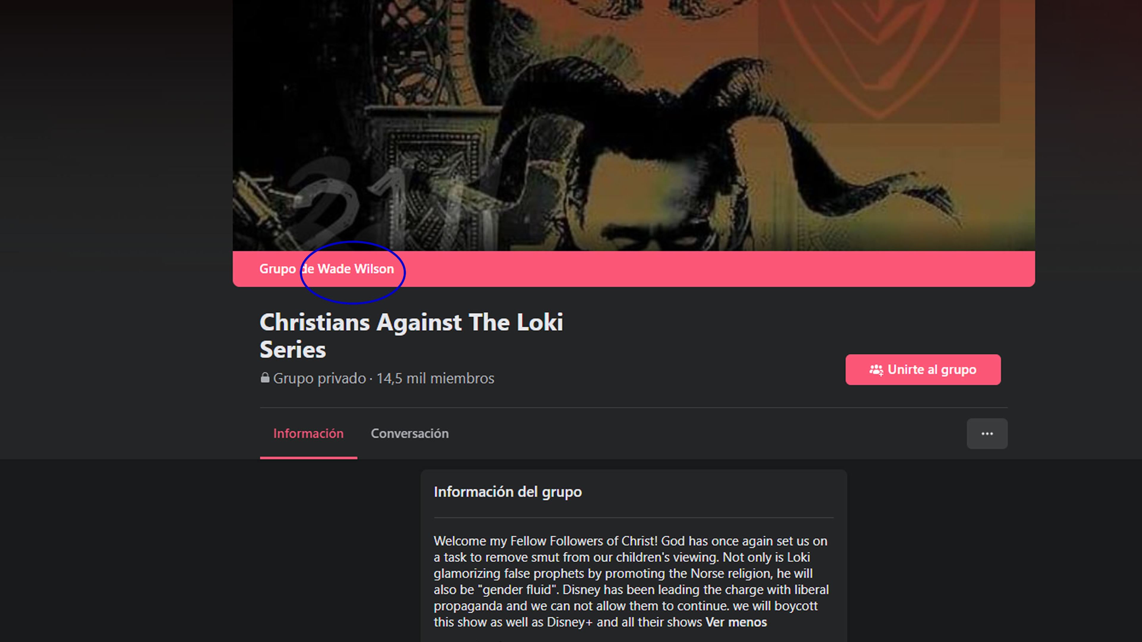 Grupo cristiano "anti-Loki" creado por Wade Wilson