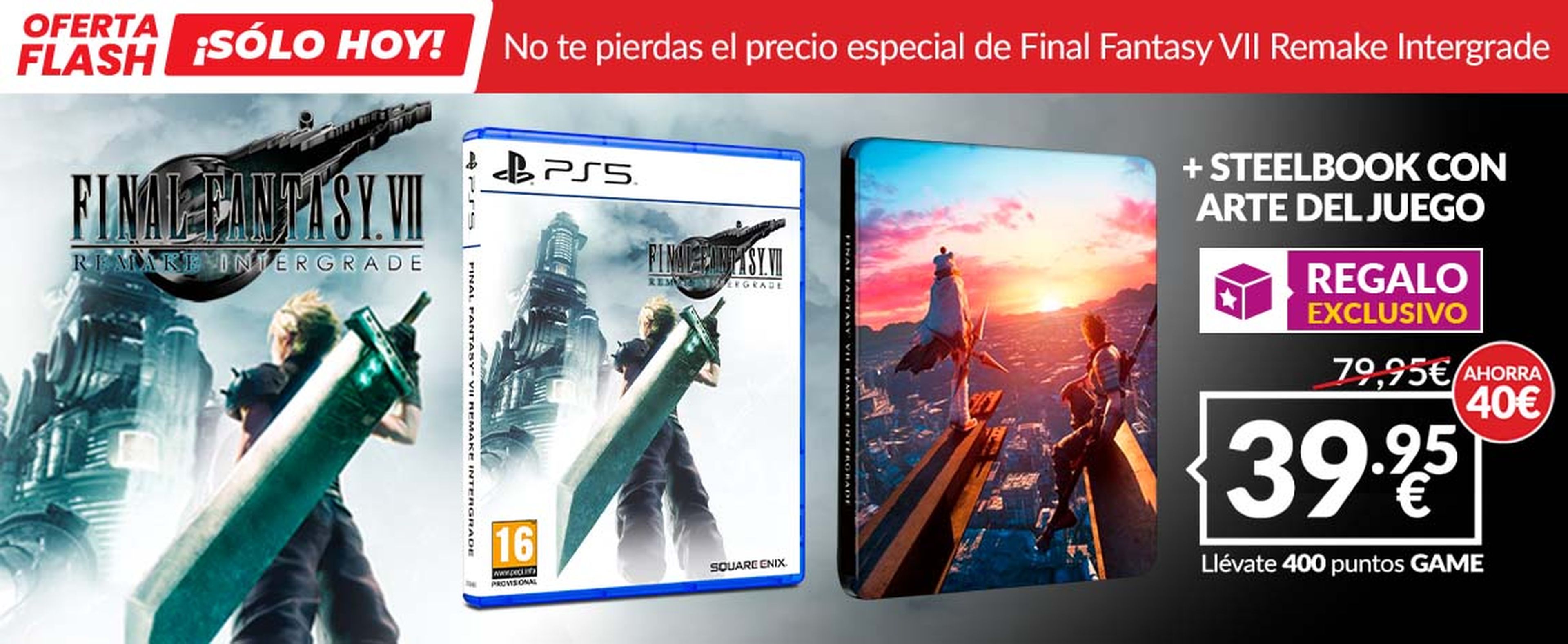 Oferta flash de GAME: Final Fantasy VII Remake Intergrade para PS5