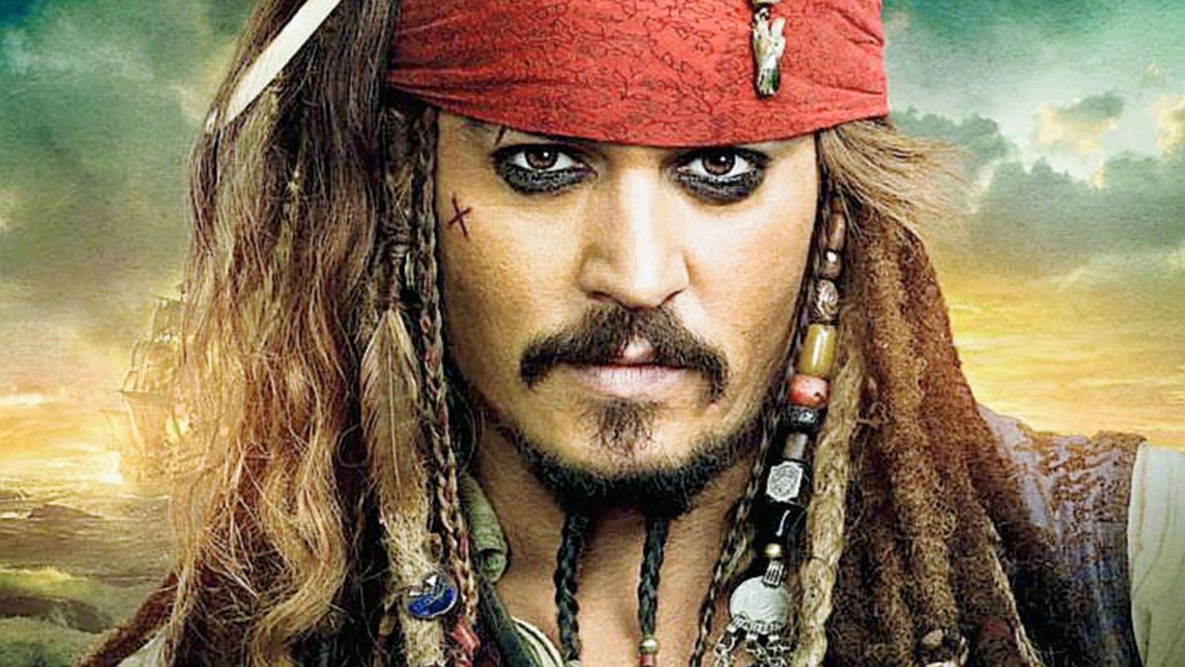 Johnny Depp como Jack Sparrow en Piratas del Caribe