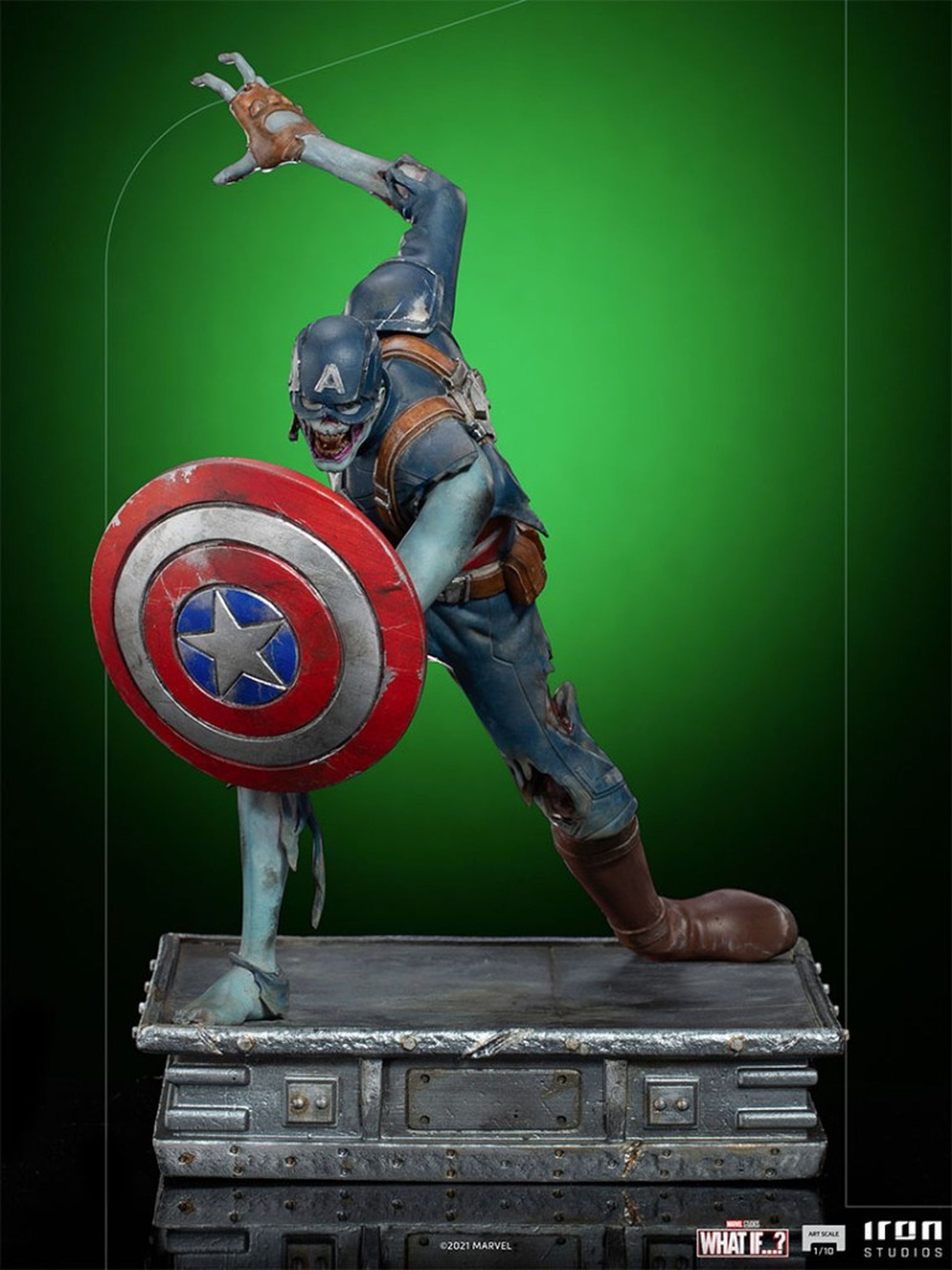 ¿Qué pasaría sí...? - Capitán América zombi de Iron Studios