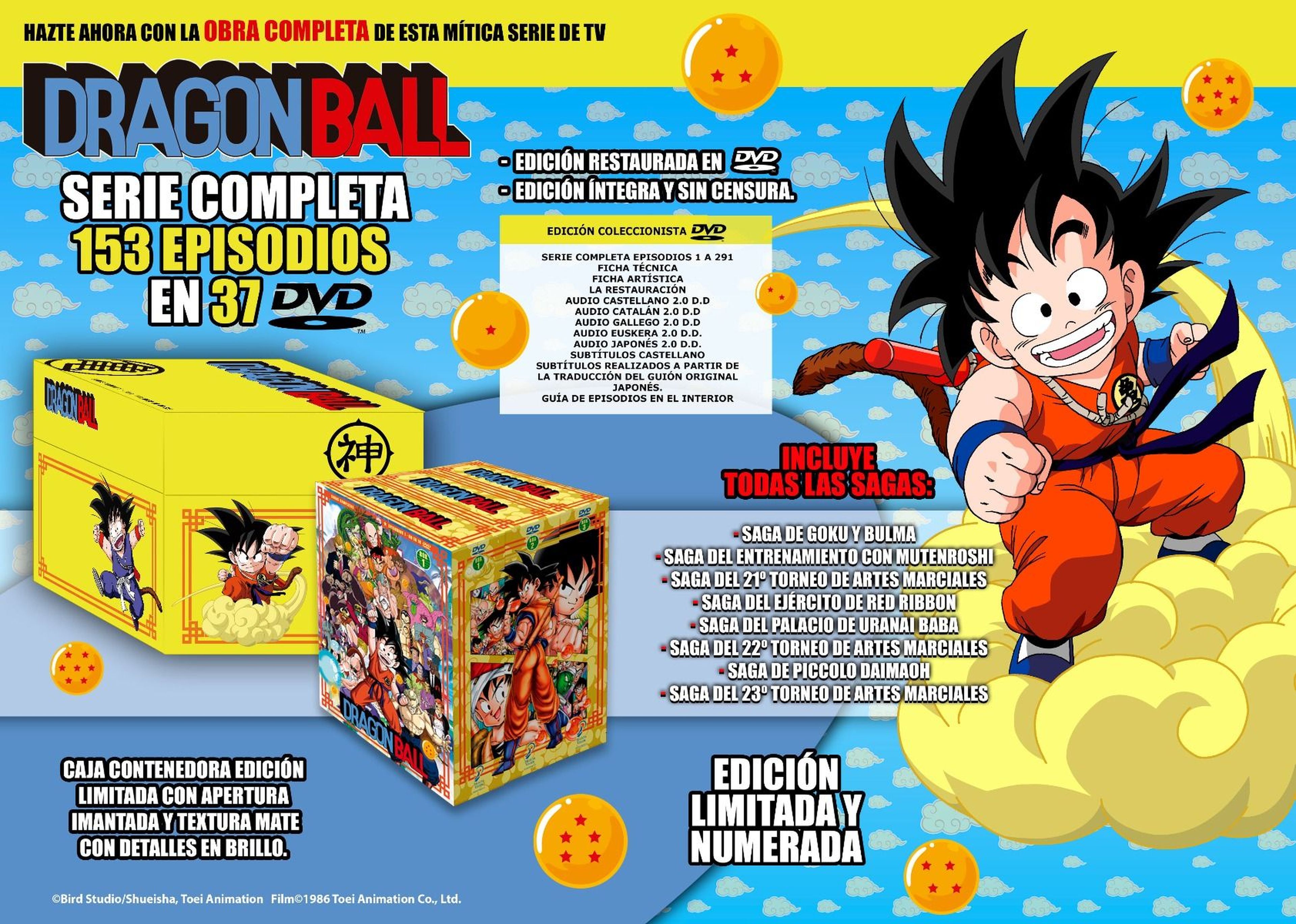 Dragon Ball y Dragon Ball Z - Así serán las dos nuevas Monster Box de Selecta Visión con las series completas