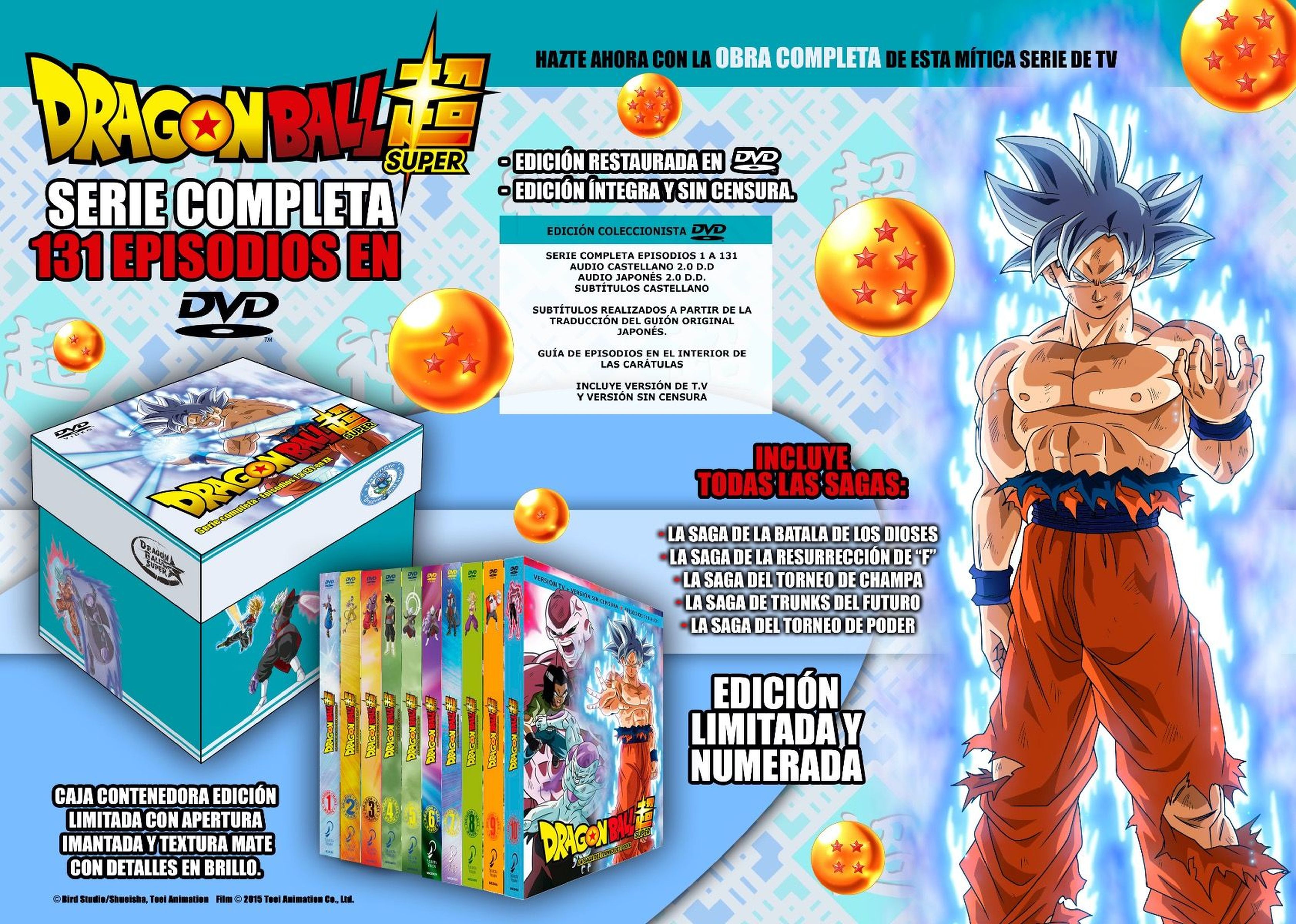 Dragon Ball Super - La serie completa se relanzará en DVD gracias a la Monster Box de Selecta Visión