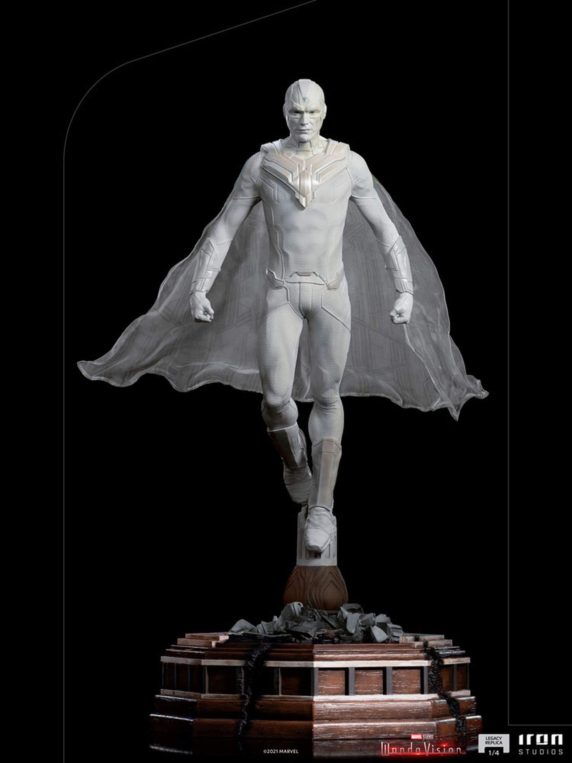 Bruja Escarlata y Visión - Estatua de Visión blanco de Iron Studios