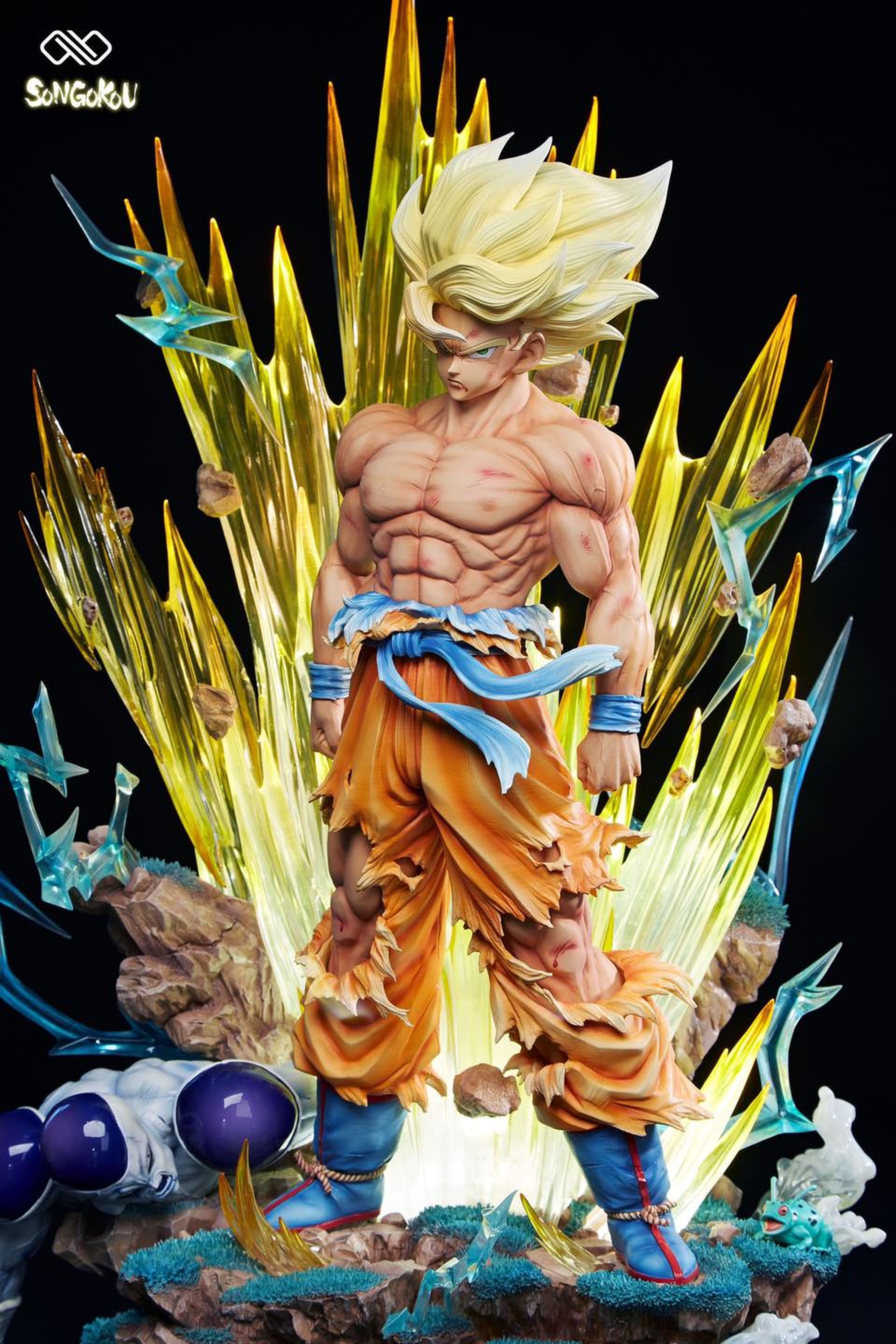 Dragon Ball Z - La nueva resina de Goku Super Saiyan con Freezer mutilado en Namek