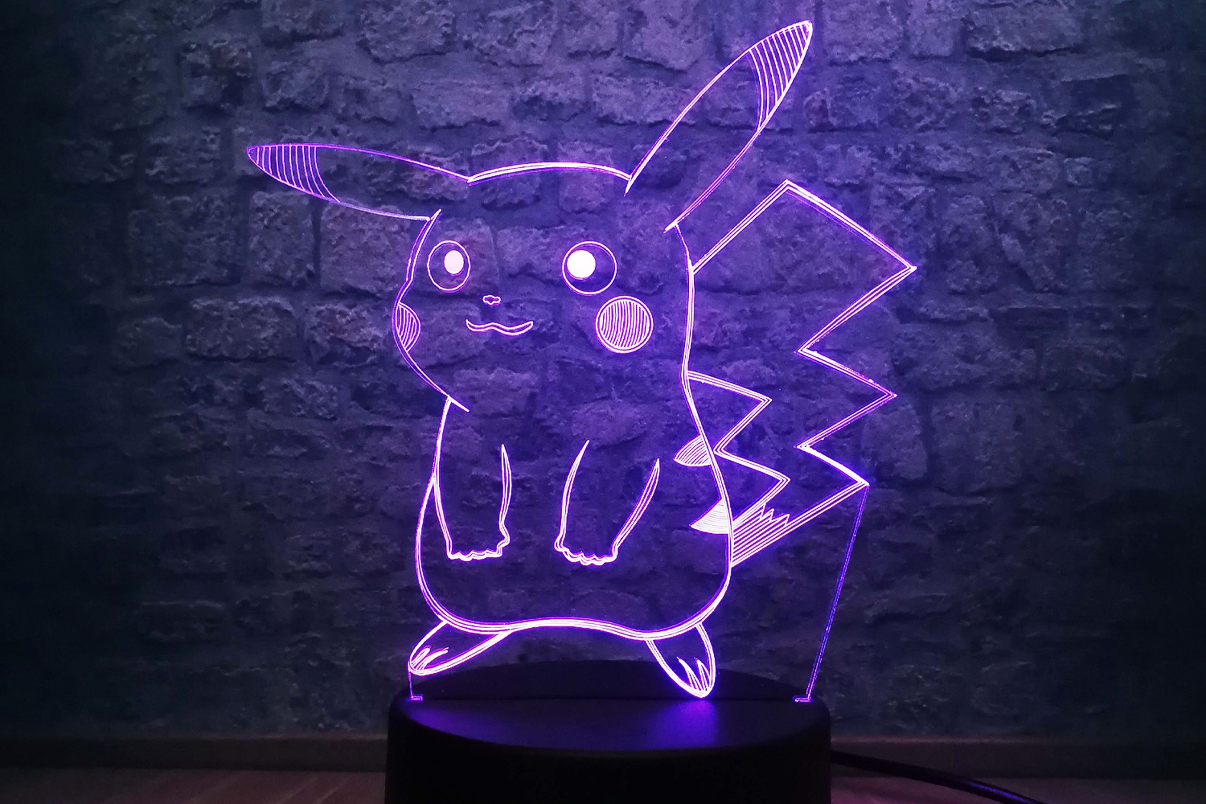 Lámpara Pikachu 3D