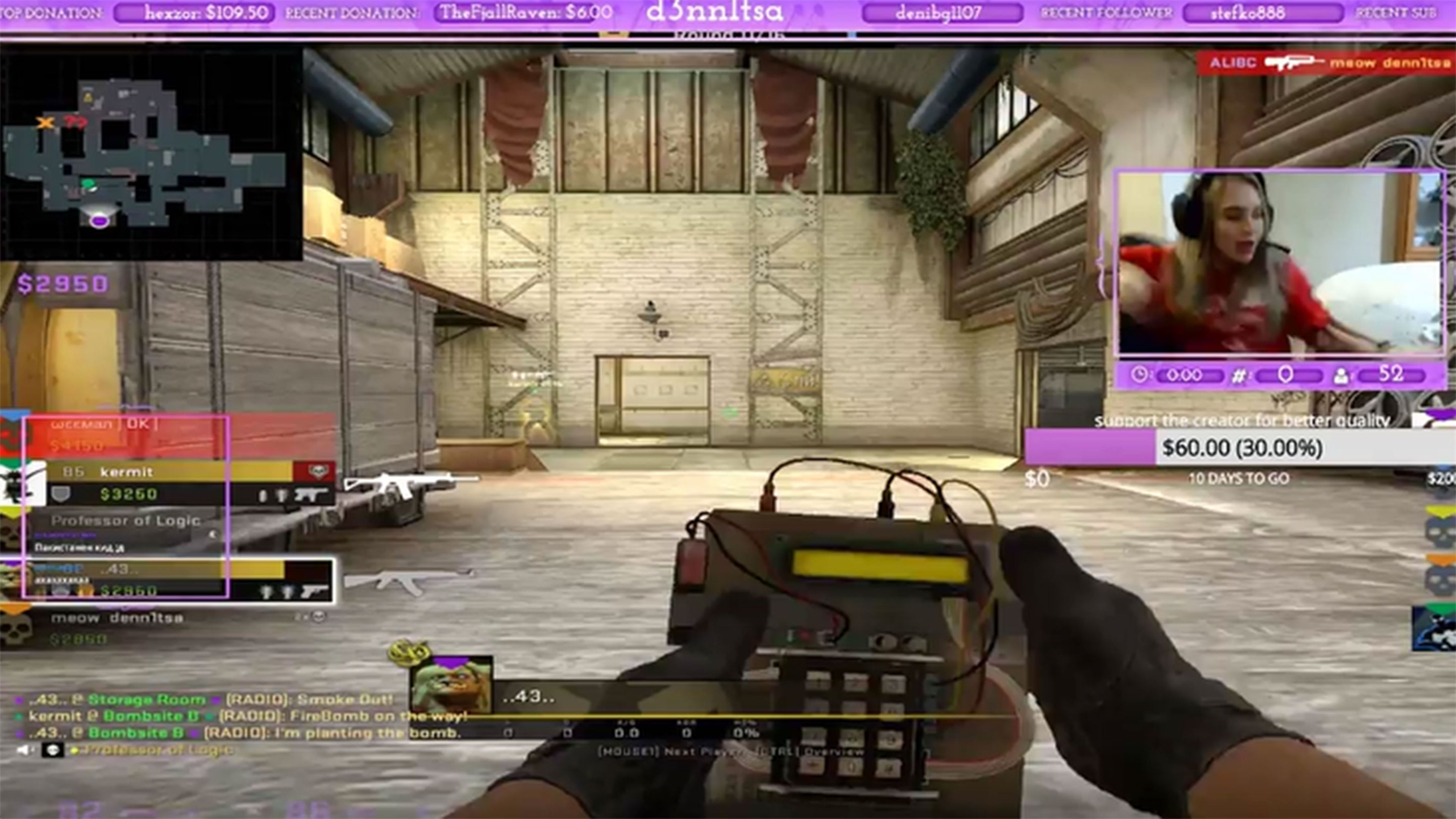 Streamer pierde el equilibrio en Counter Strike: Global Offensive