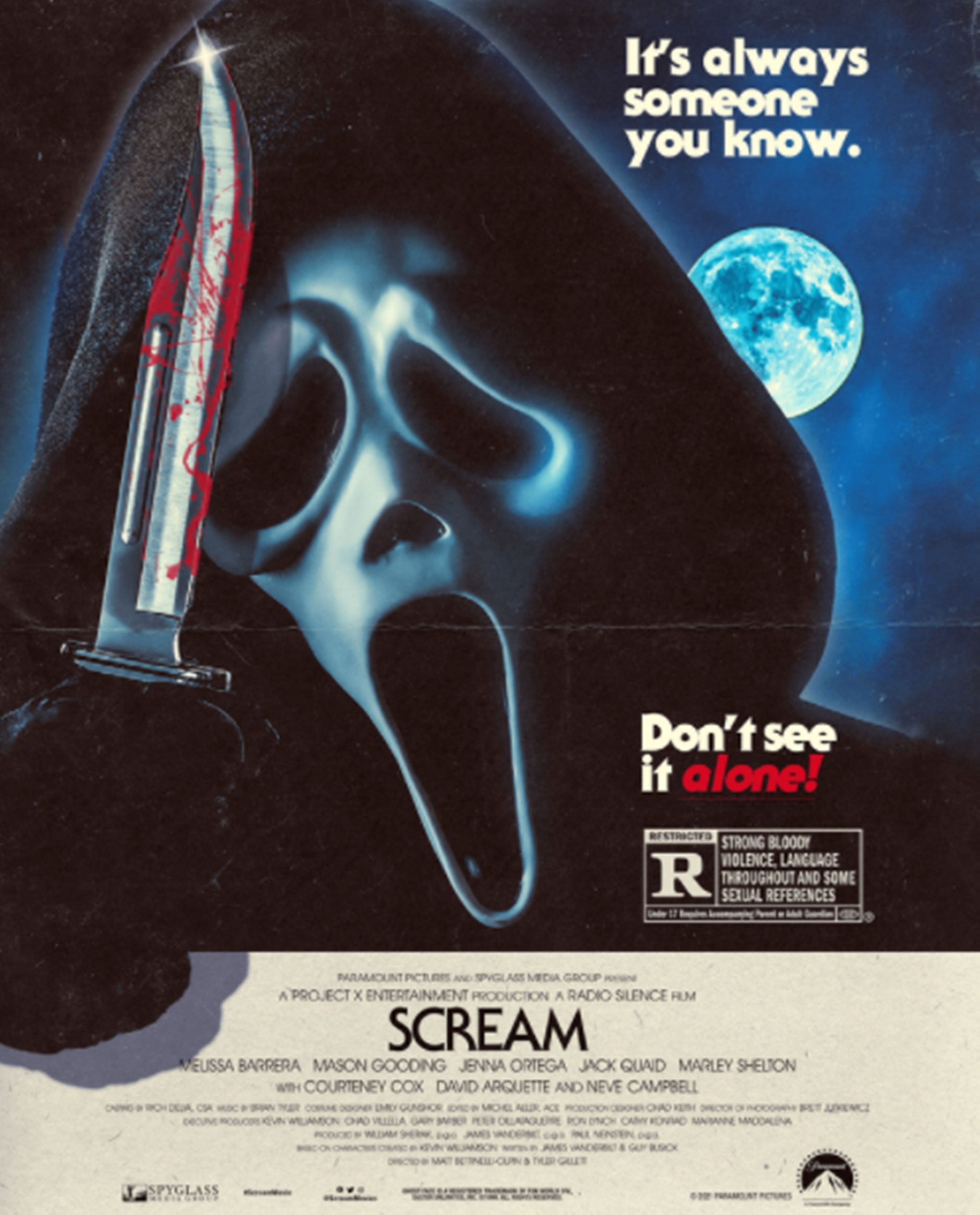 Nuevo póster de estilo retro de Scream (2022)