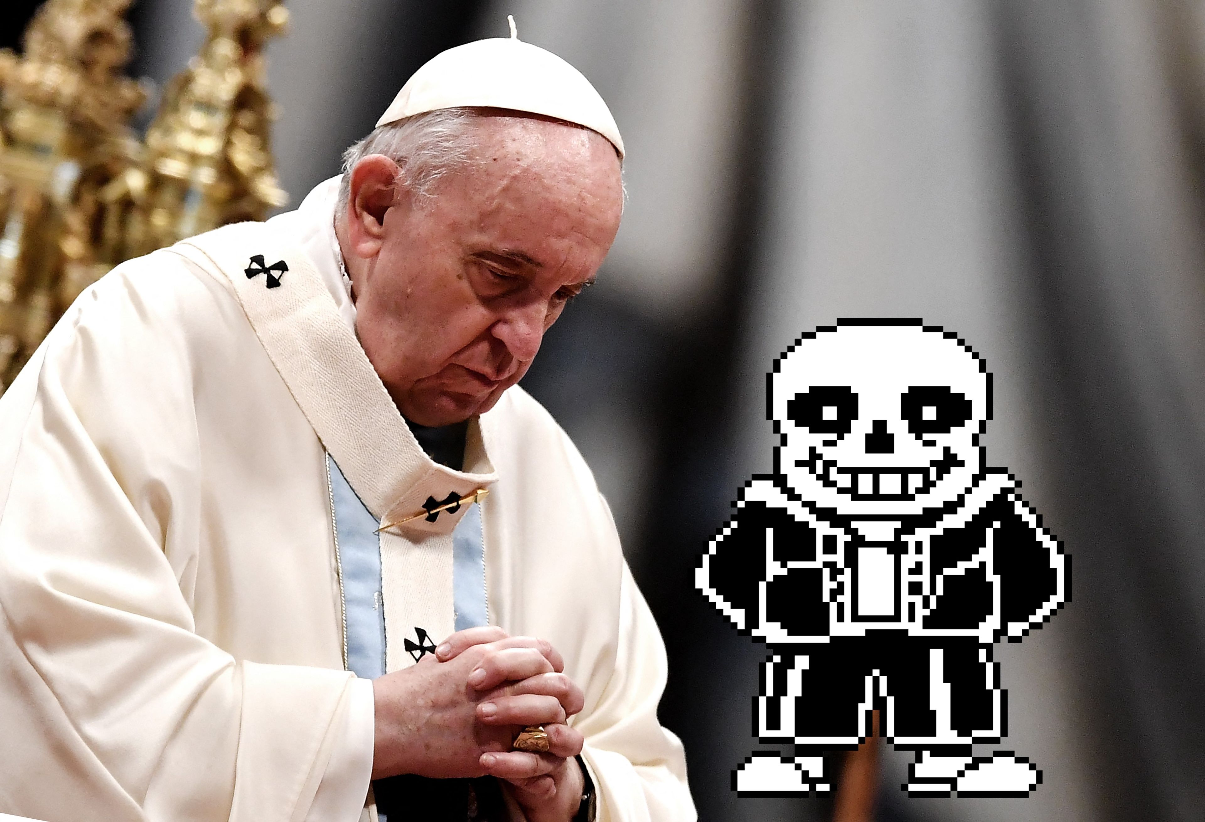 Papa Francisco - Megalovania y Sans, de Undertale