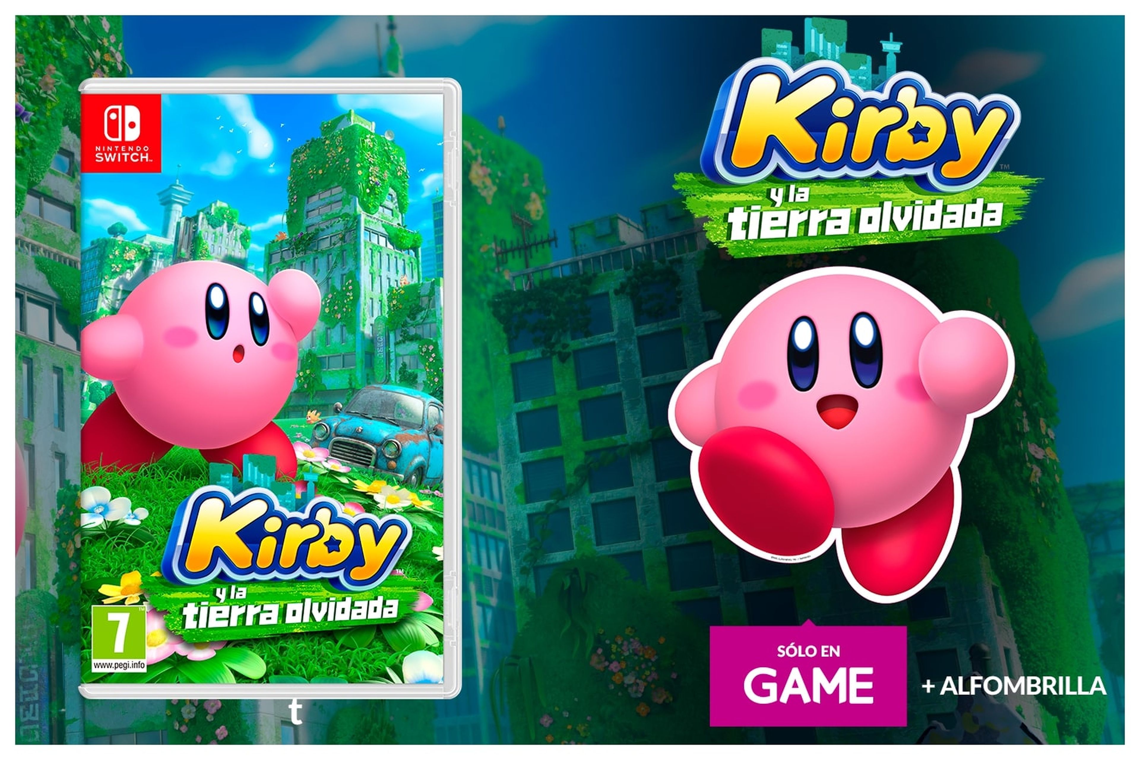 Reservar Kirby y la tierra olvidada para Switch en GAME: alfombrilla gratis  de regalo exclusivo