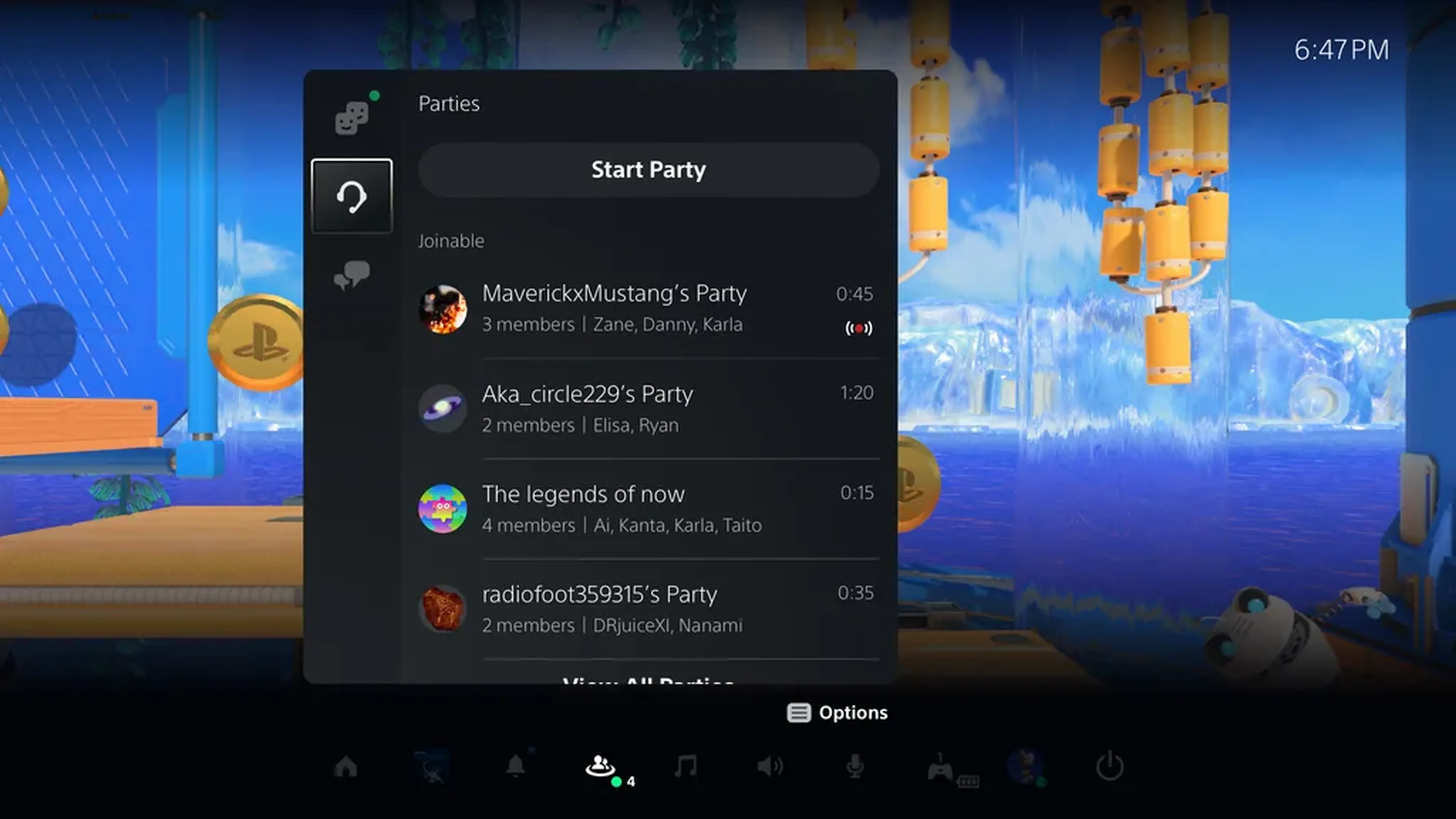 La versión beta del software PS5 incluye vista previa de comandos de voz,  opciones de chat de fiesta