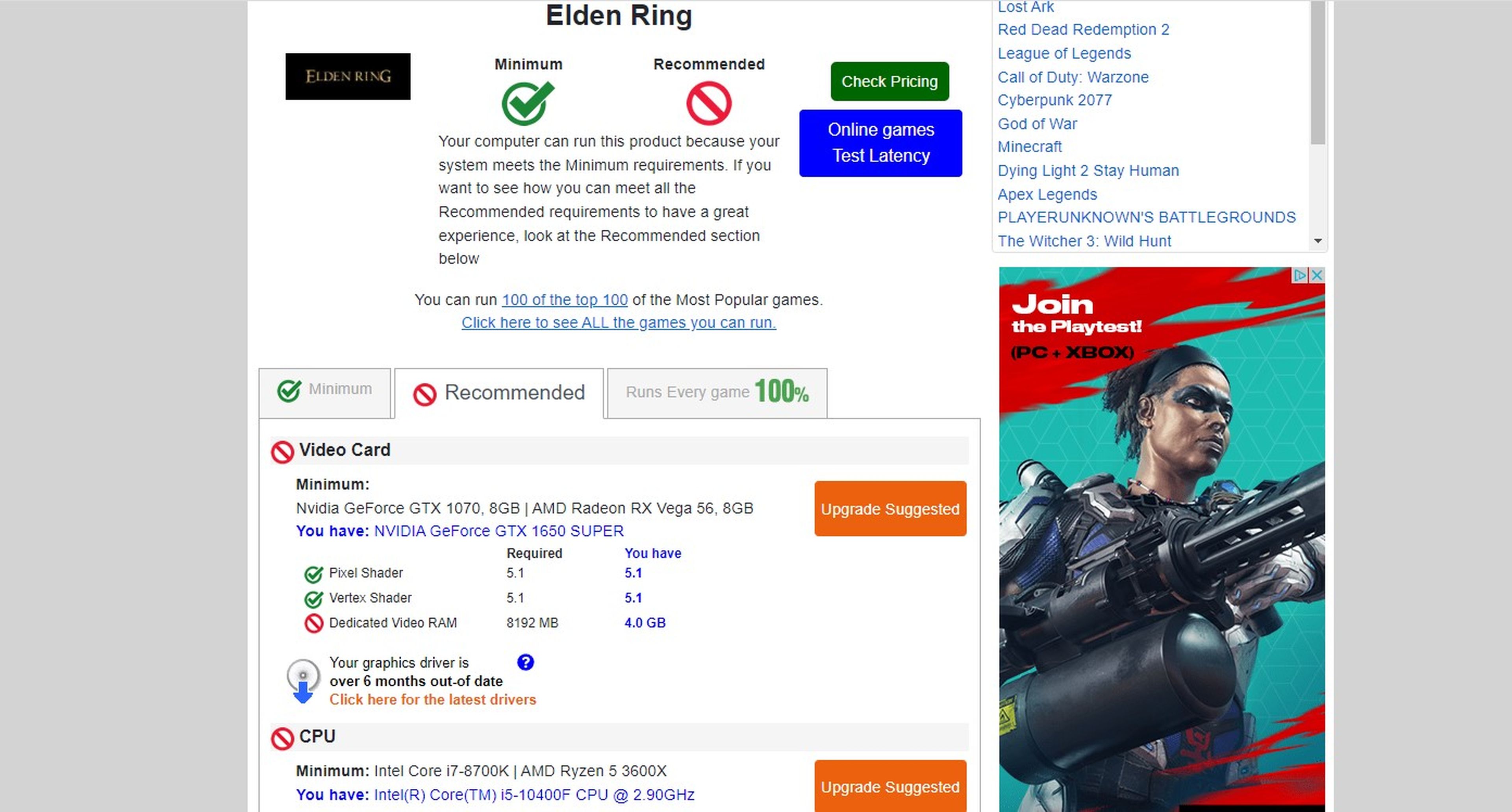 Elden Ring can you run it