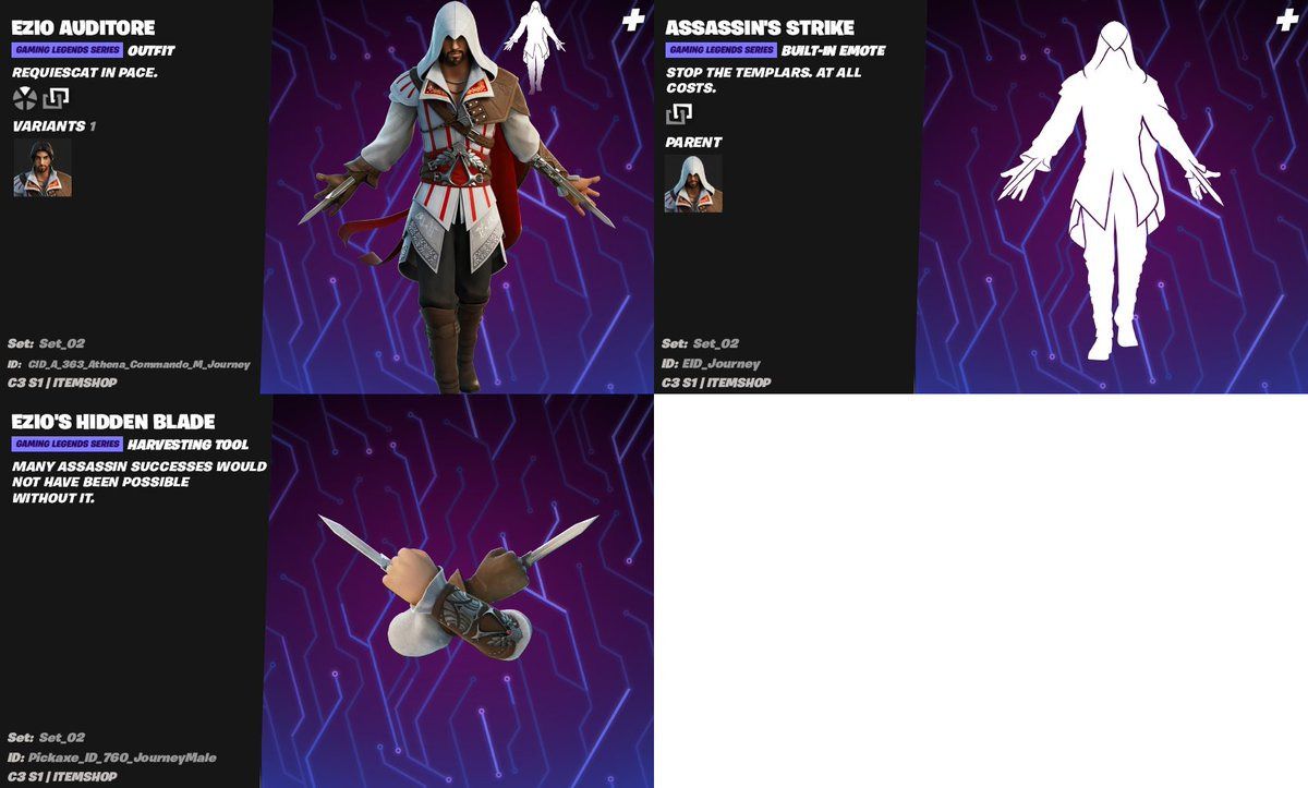 Se Filtra El Crossover Fortnite X Assassins Creed Ezio Llegaría Como