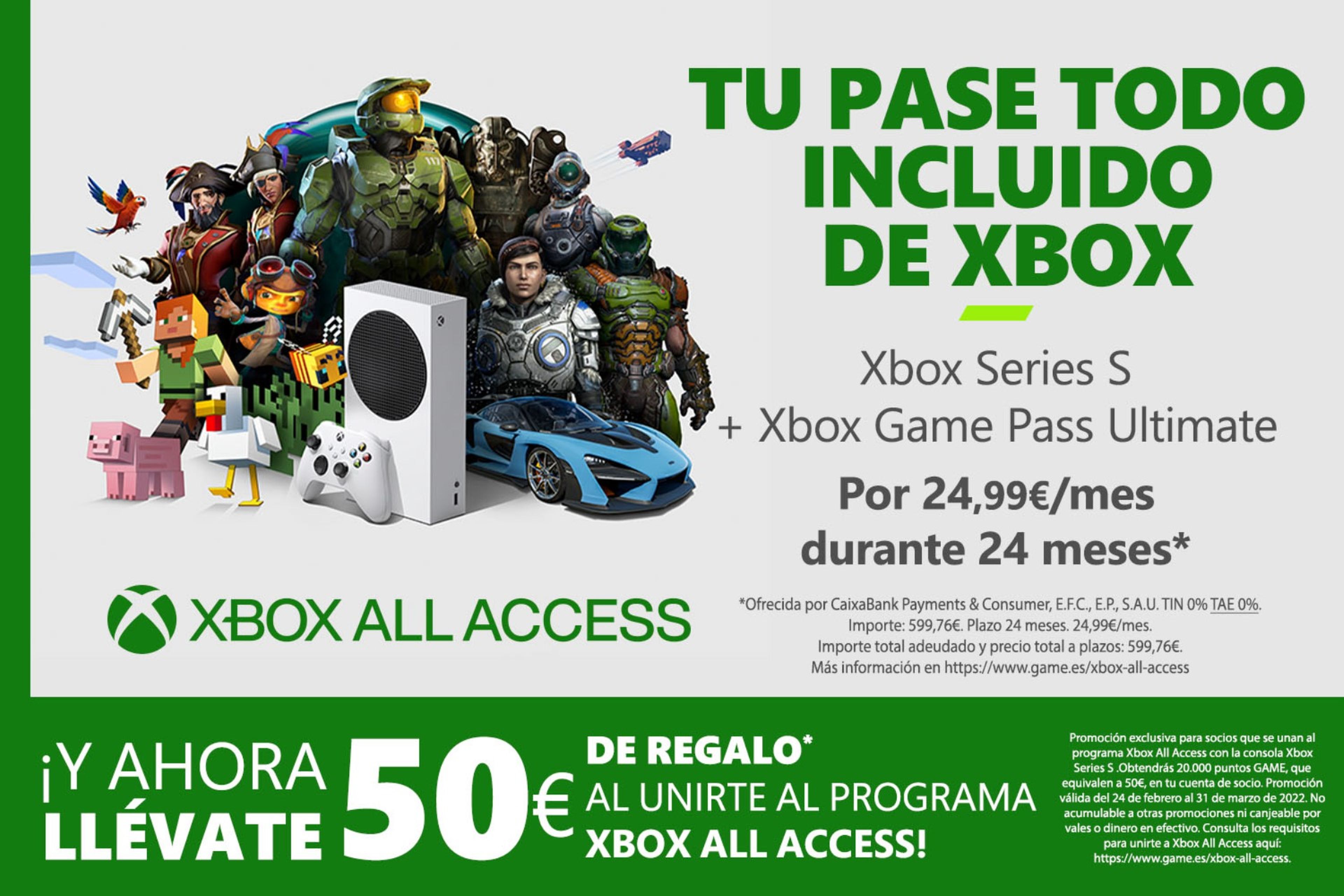 Xbox All Access exclusivo en GAME