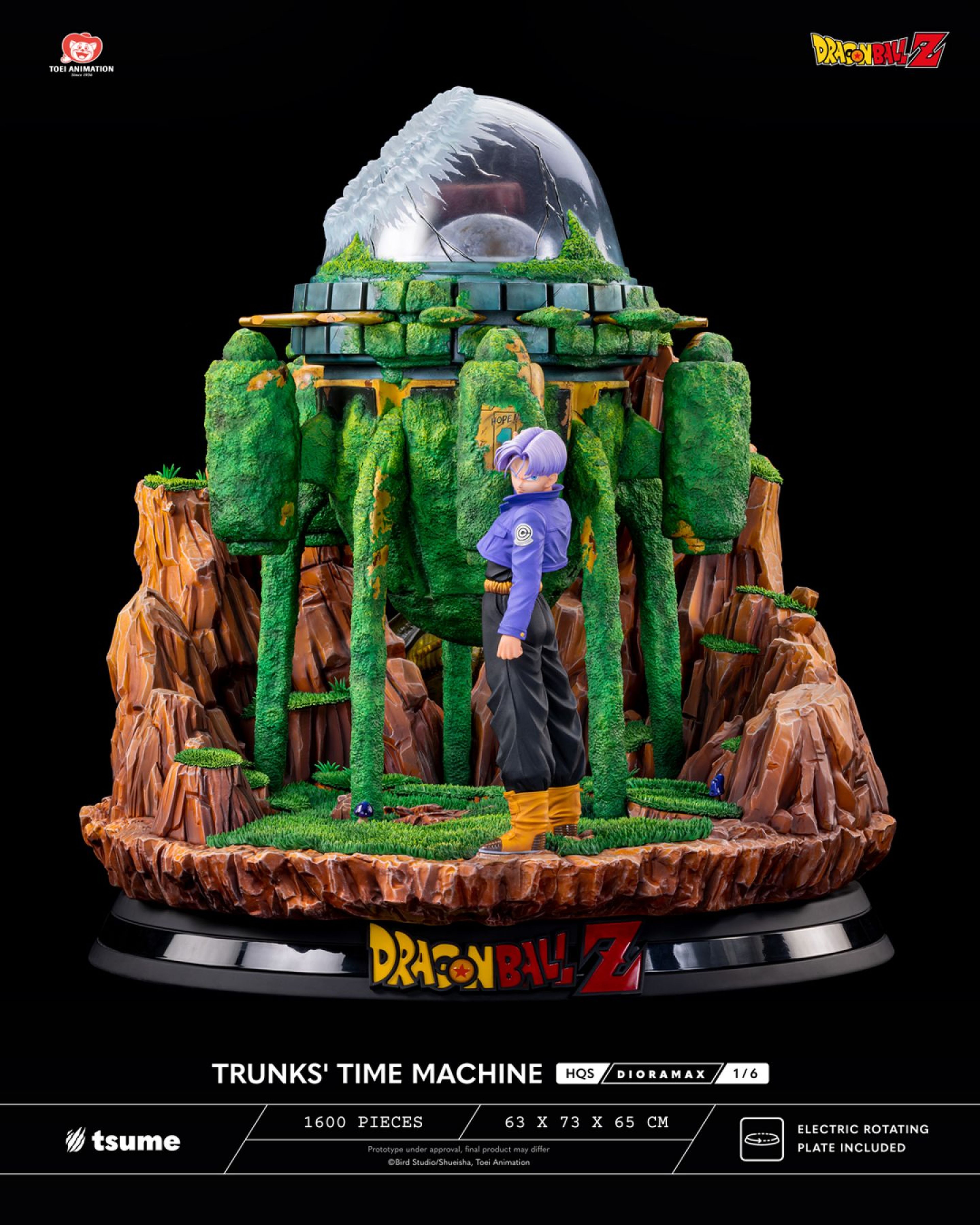 Dragon Ball - Así es la gigantesca resina oficial de Trunks del futuro con su mítica nave espacial