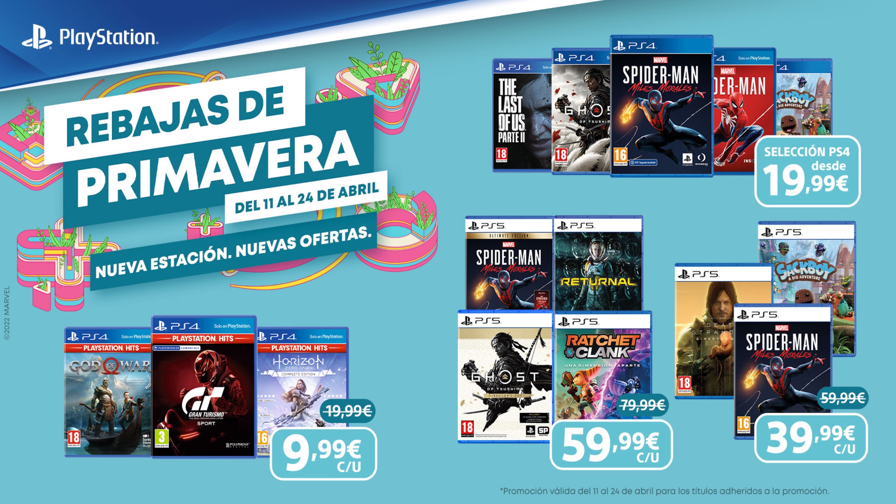 Arrancan las 'Rebajas de Primavera' en juegos de PS4 y PS5 en