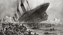 "Titanic sinking", pintura de Willy Stöwer