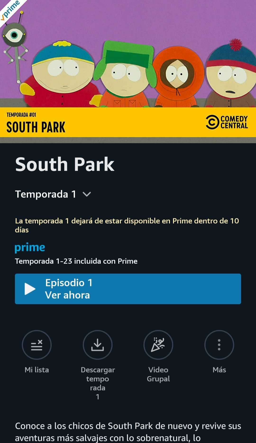 South Park abandonar el cat logo de Amazon Prime Video a partir