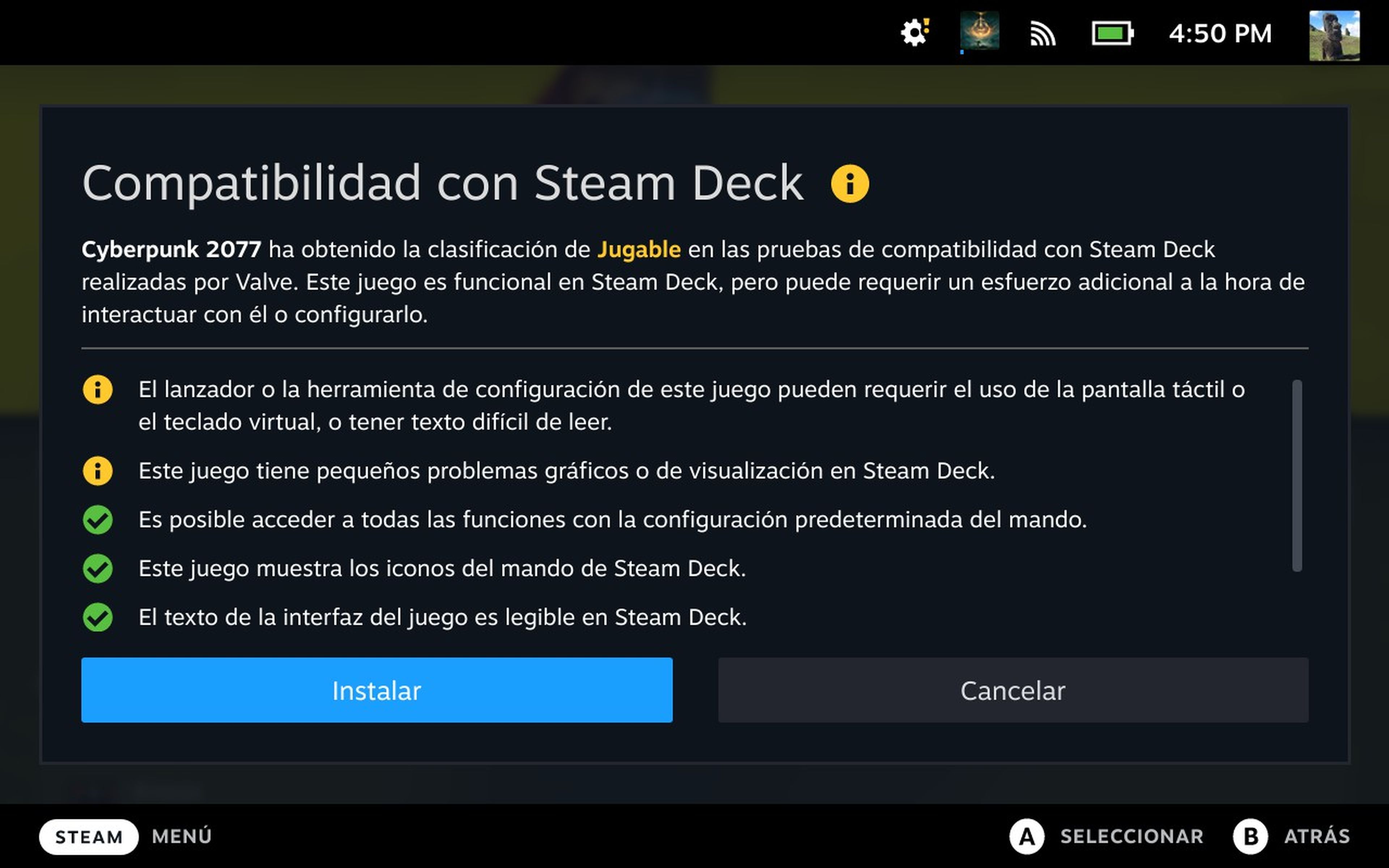 Steam Deck compatibilidad y errores de los juegos