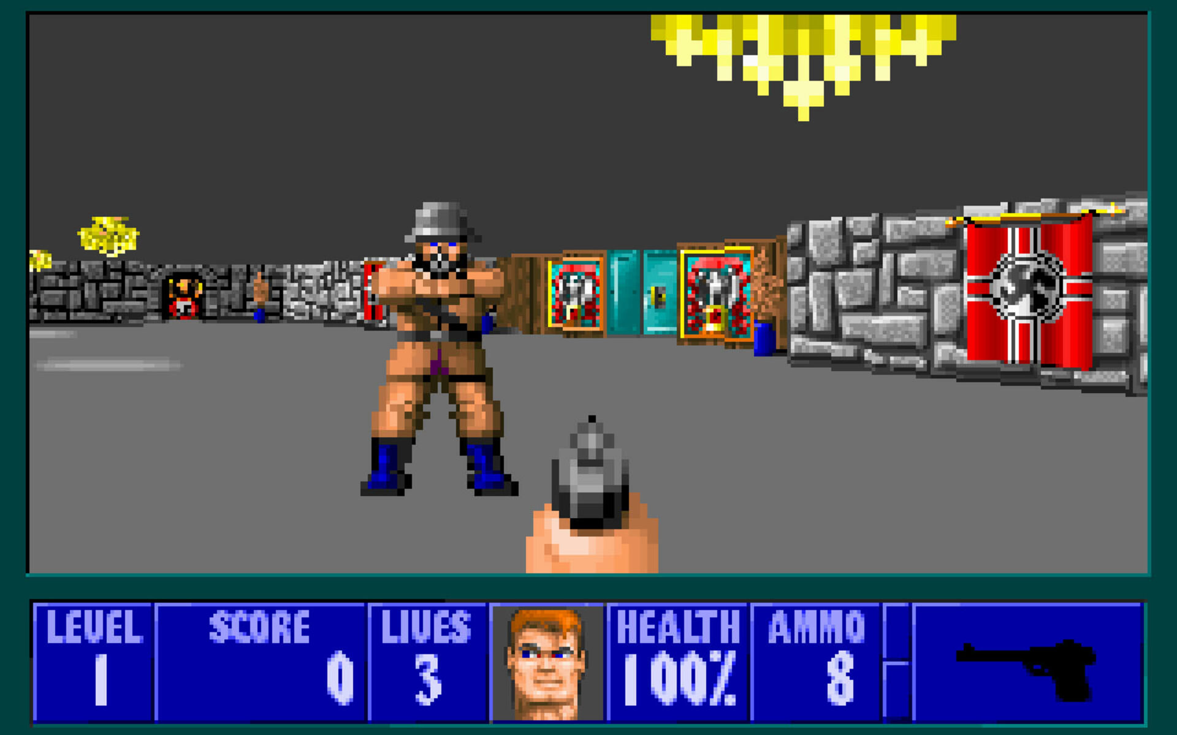 Игра первая 90. Игра вольфенштайн 3д. Wolfenstein игра 1992. Wolfenstein 3d Xbox 360. Игра Wolfenstein 3.