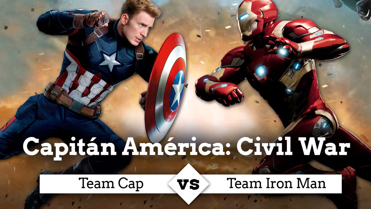 Capitán América Civil War Team Cap vs Team Iron Man en el cara a cara